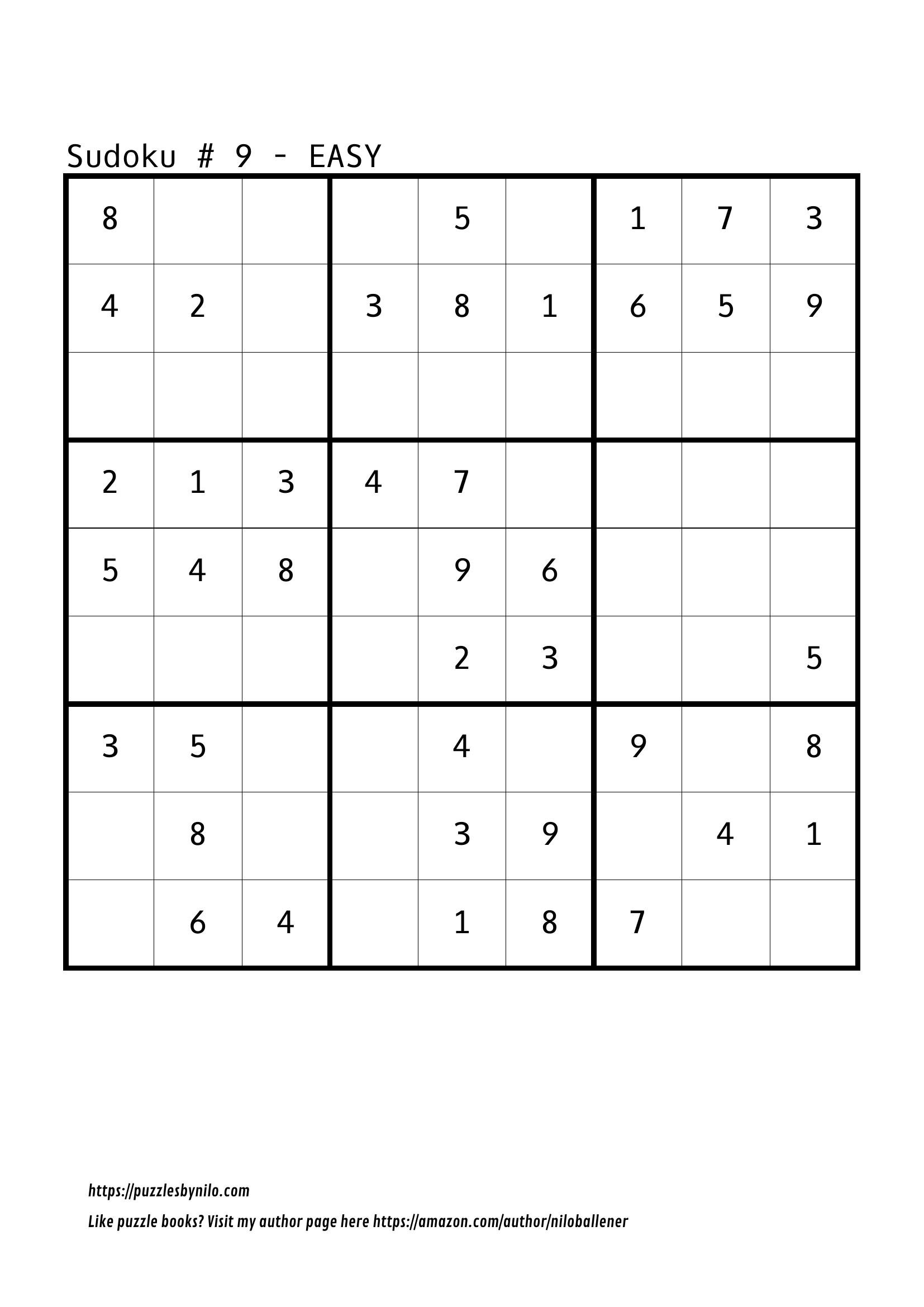 sudoku puzzles printable free
