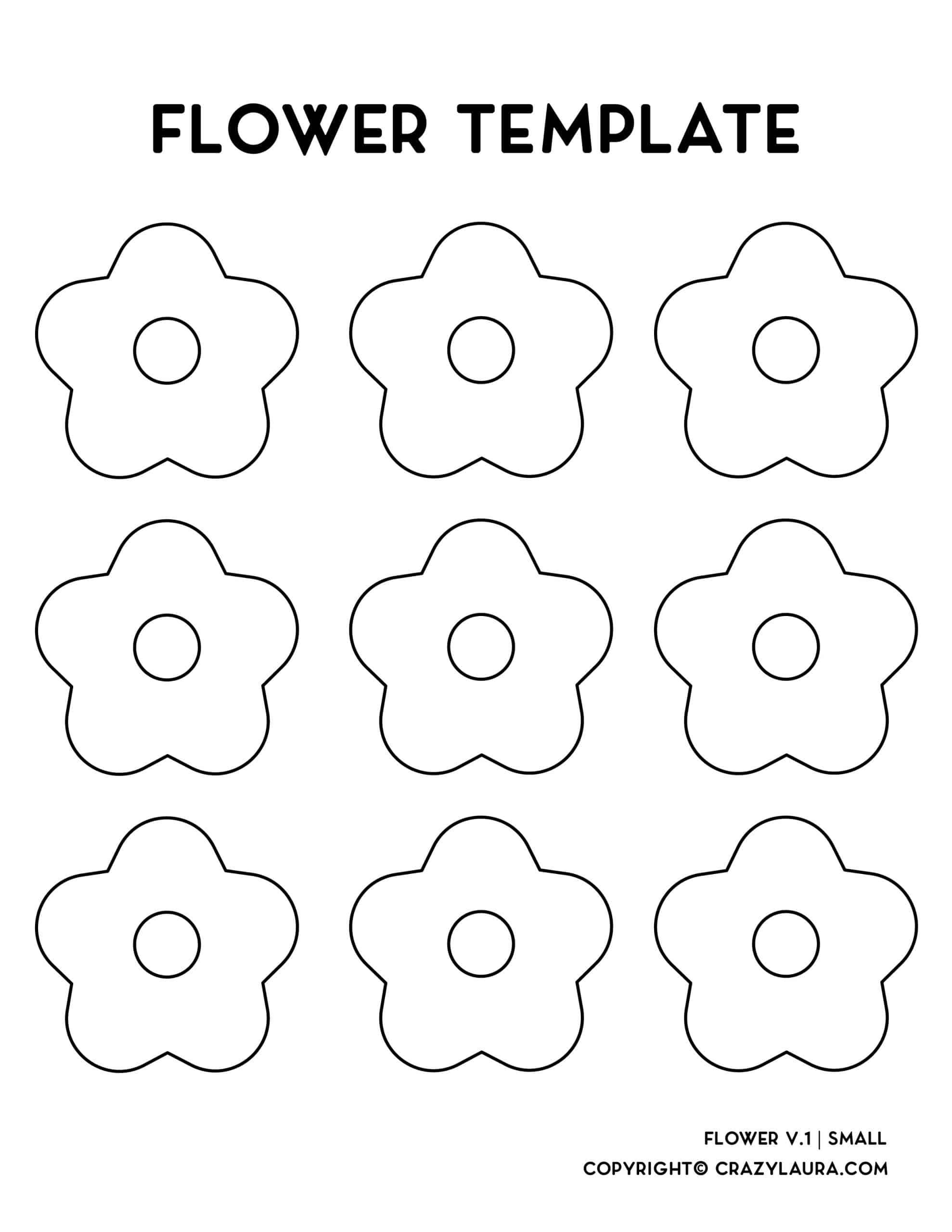 printable template flower