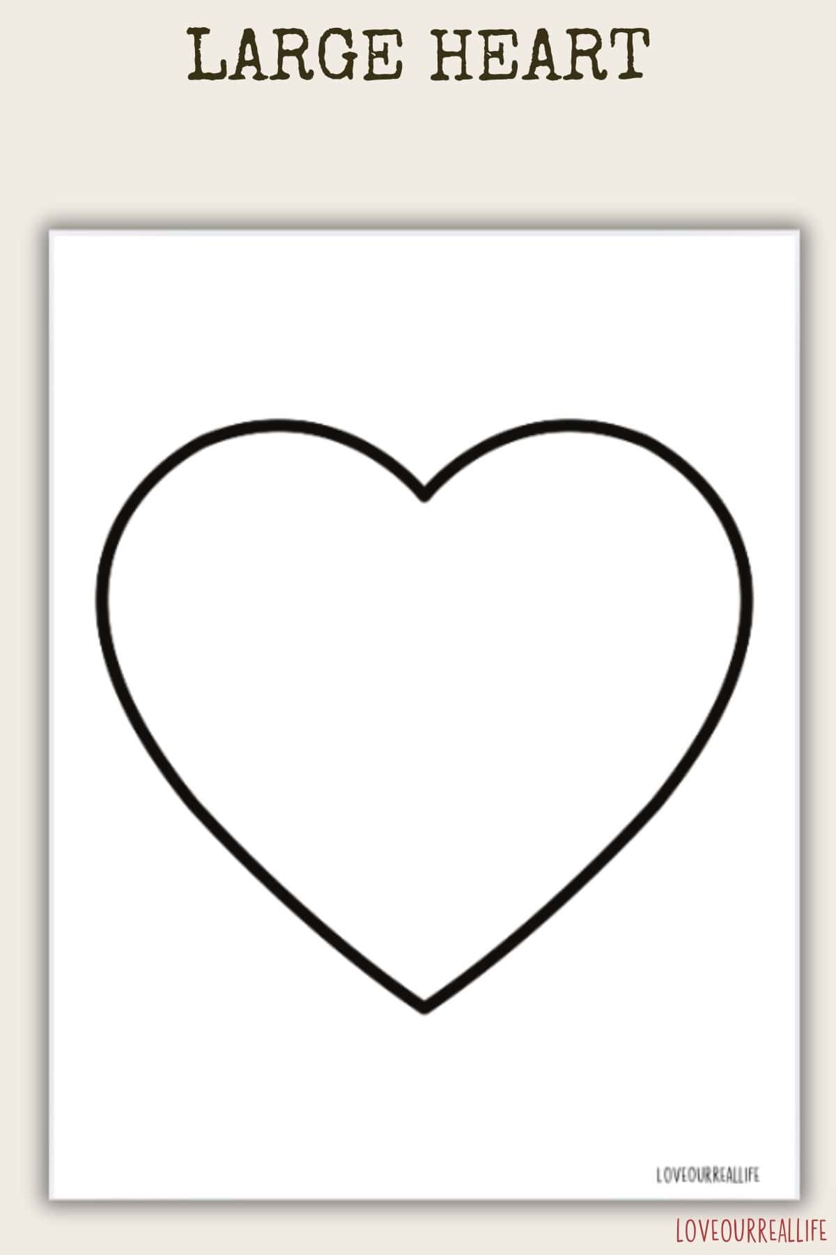 Heart Template Printable