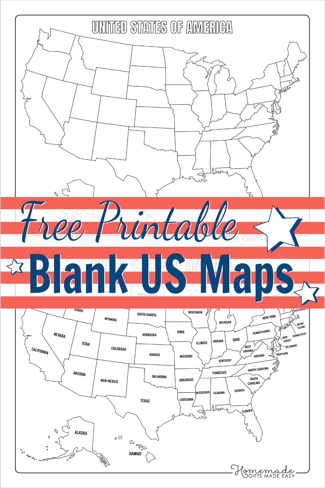 blank map of the us printable