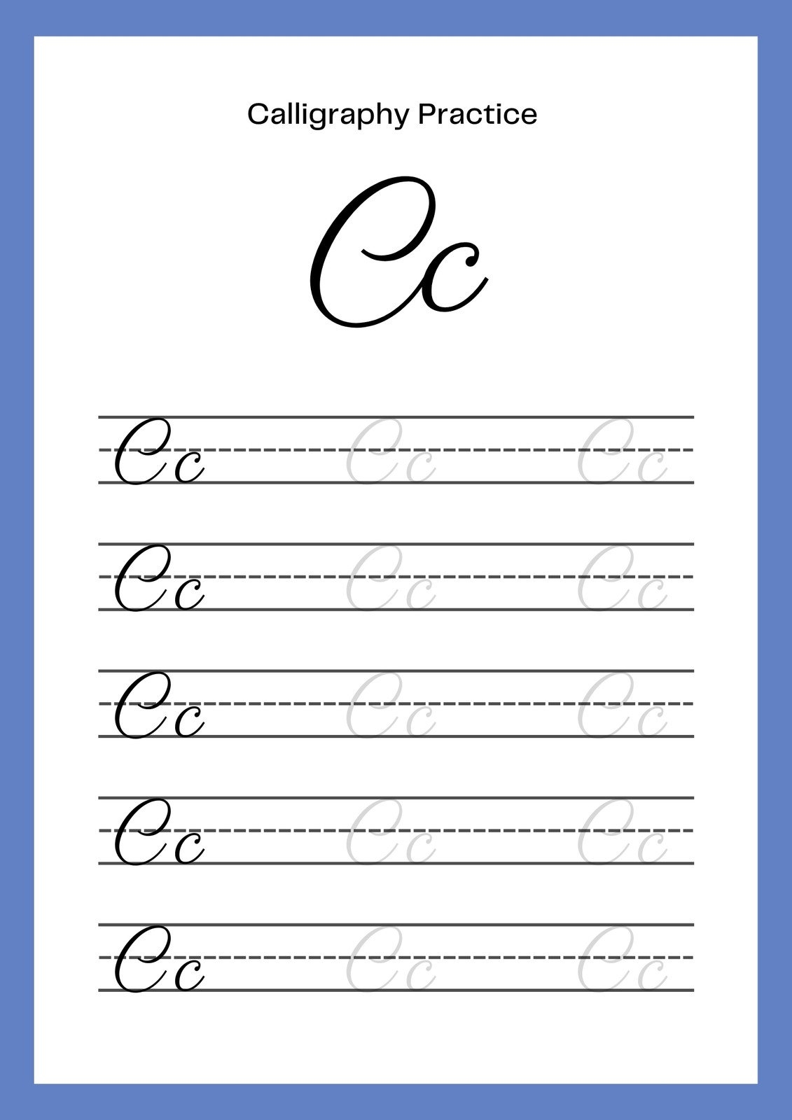 Free Printable Cursive Writing Worksheet Templates Canva