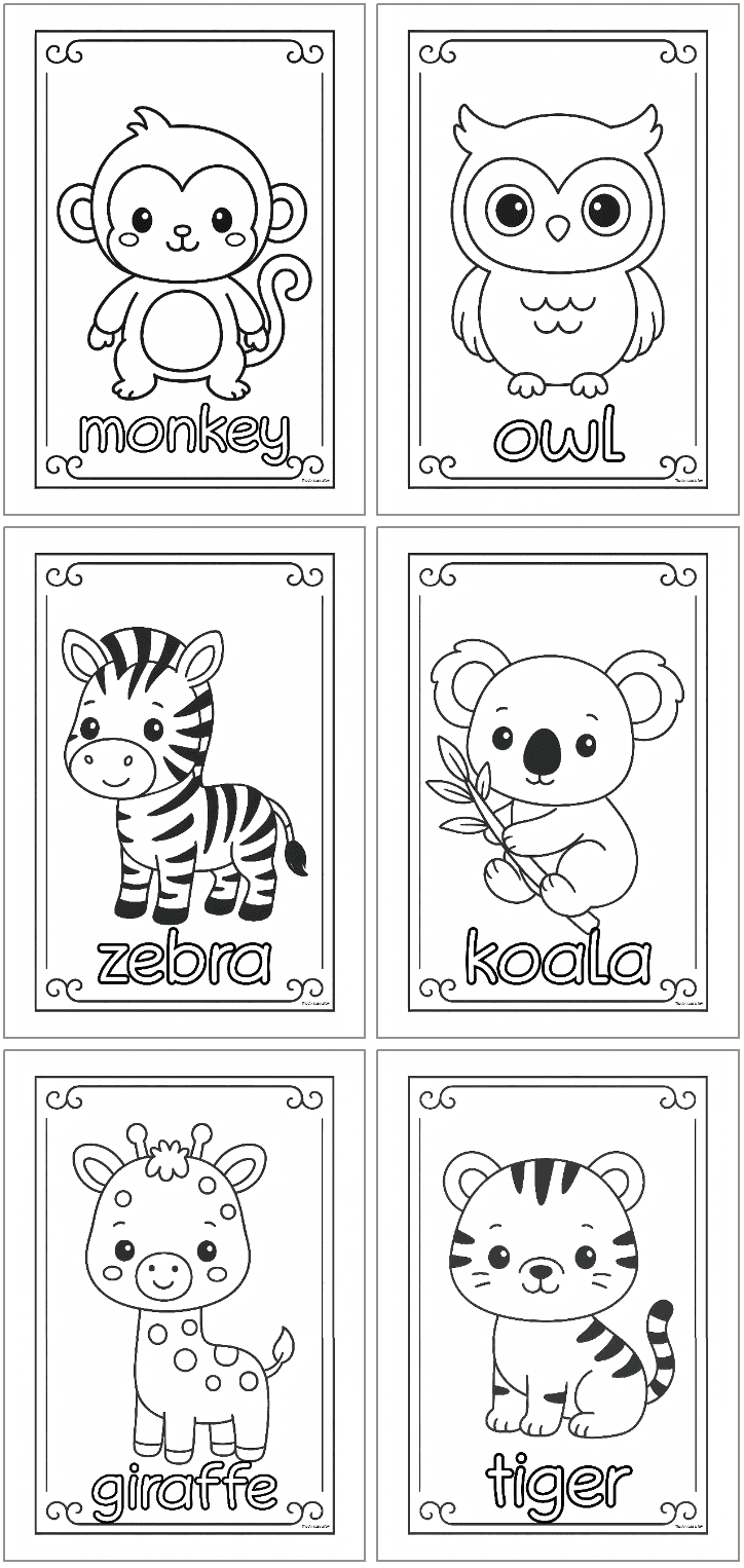 printable animal colouring