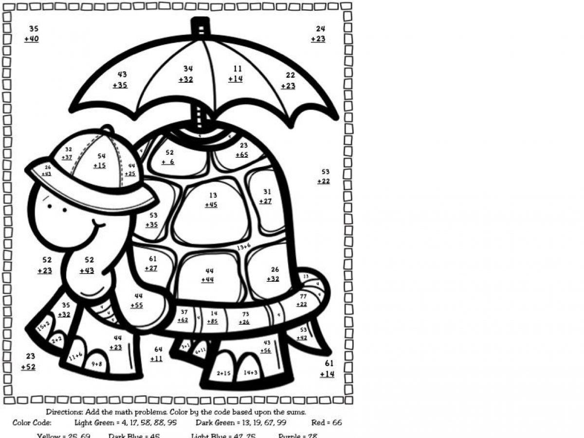Free Printable Math Coloring Pages Addition Subtraction Numbers Worksheets Library