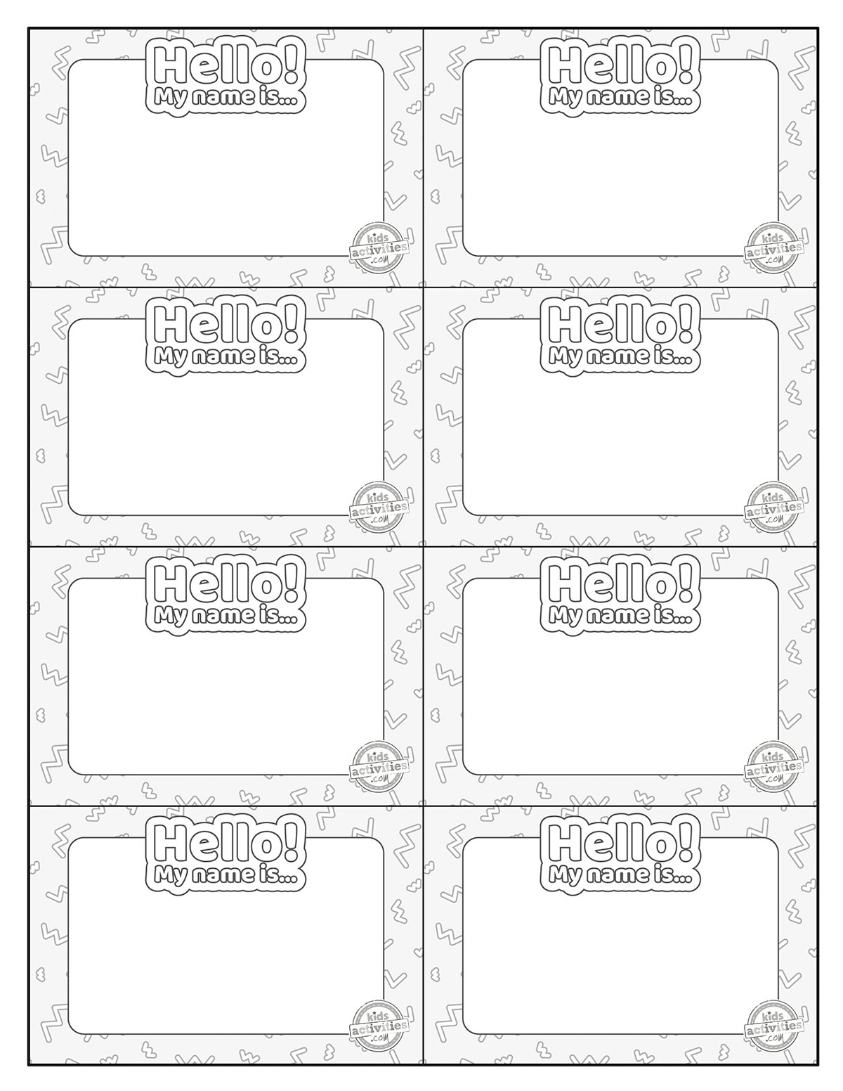 name tags printable