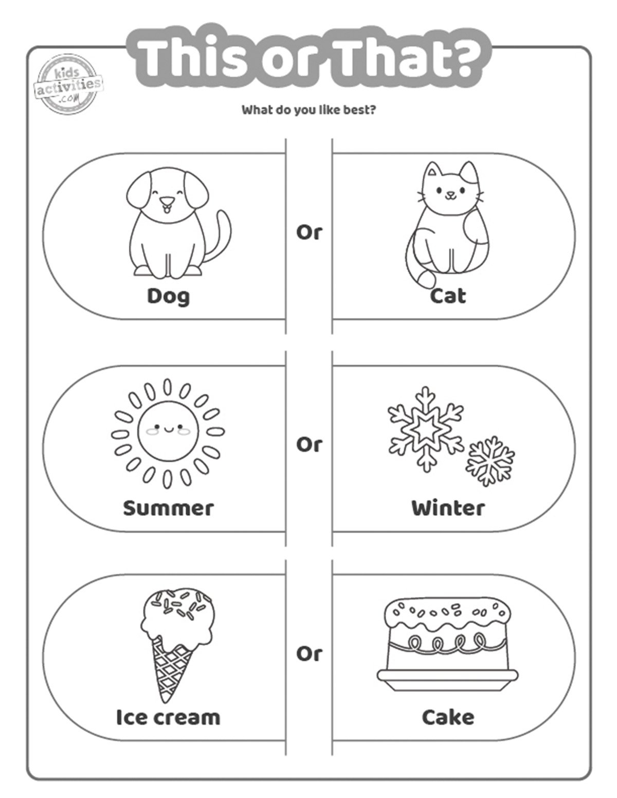 Free Printable This Or That Questions For Kids Kids Activities Blog