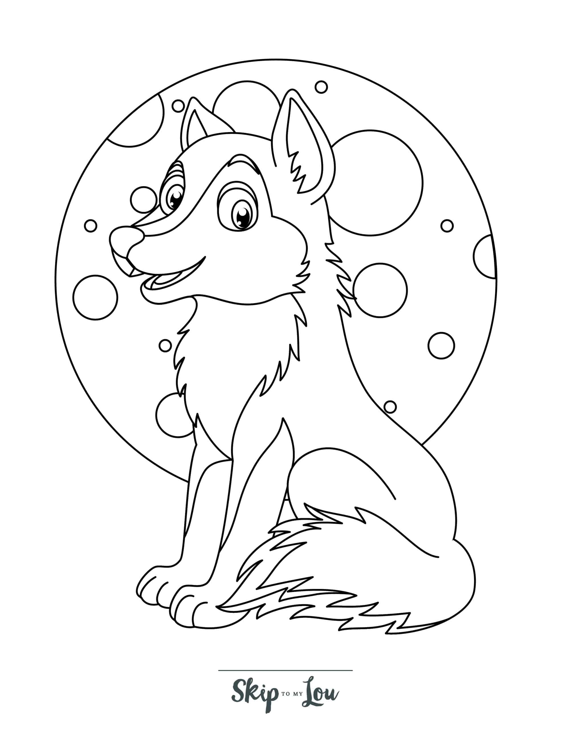 wolf printable coloring pages