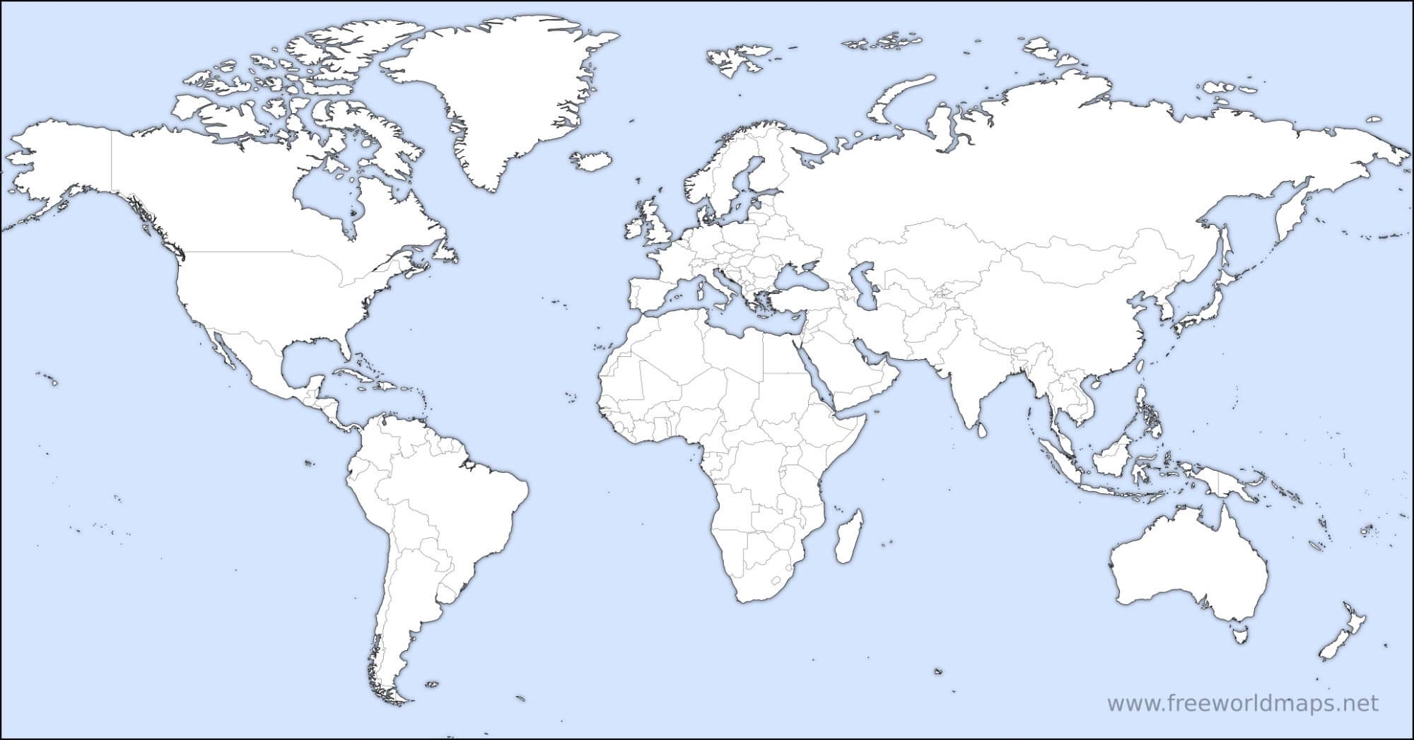 Map Of The World Printable
