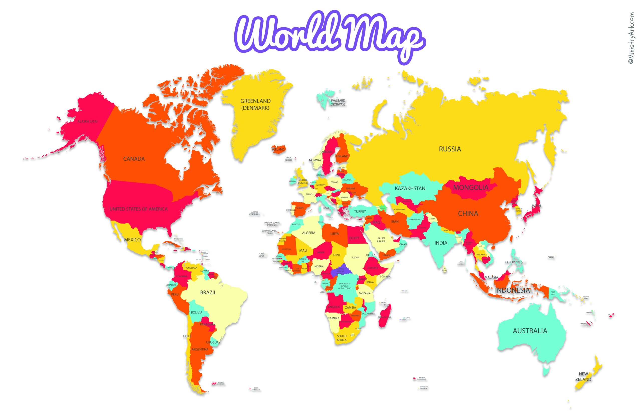 printable world map