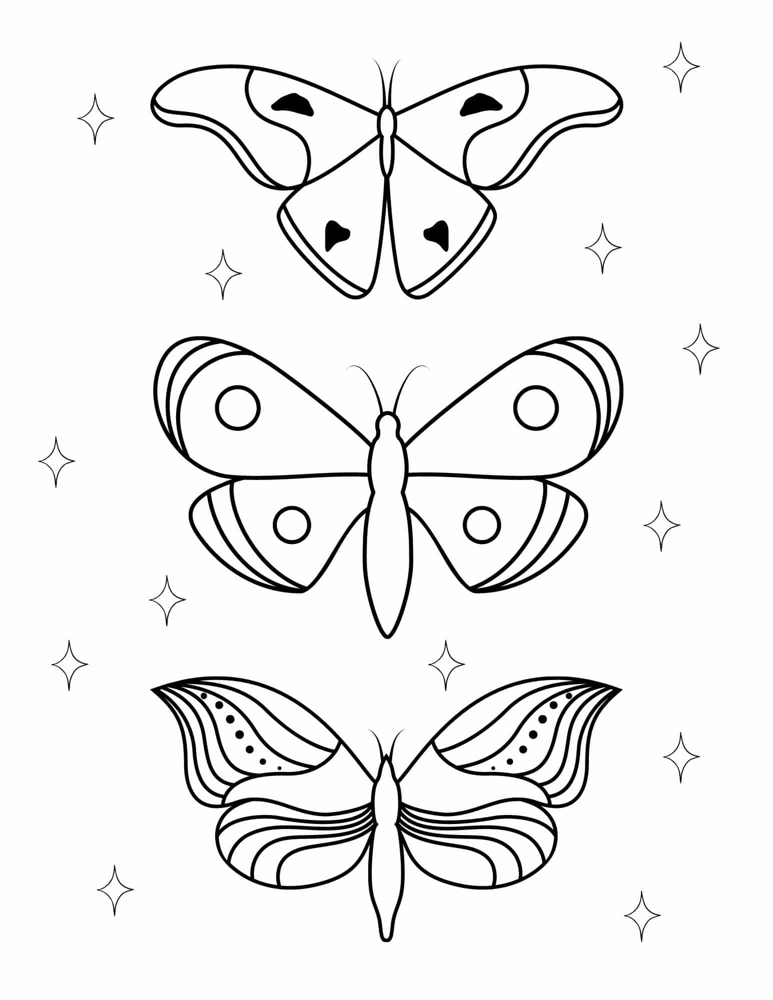 printable butterfly coloring sheets