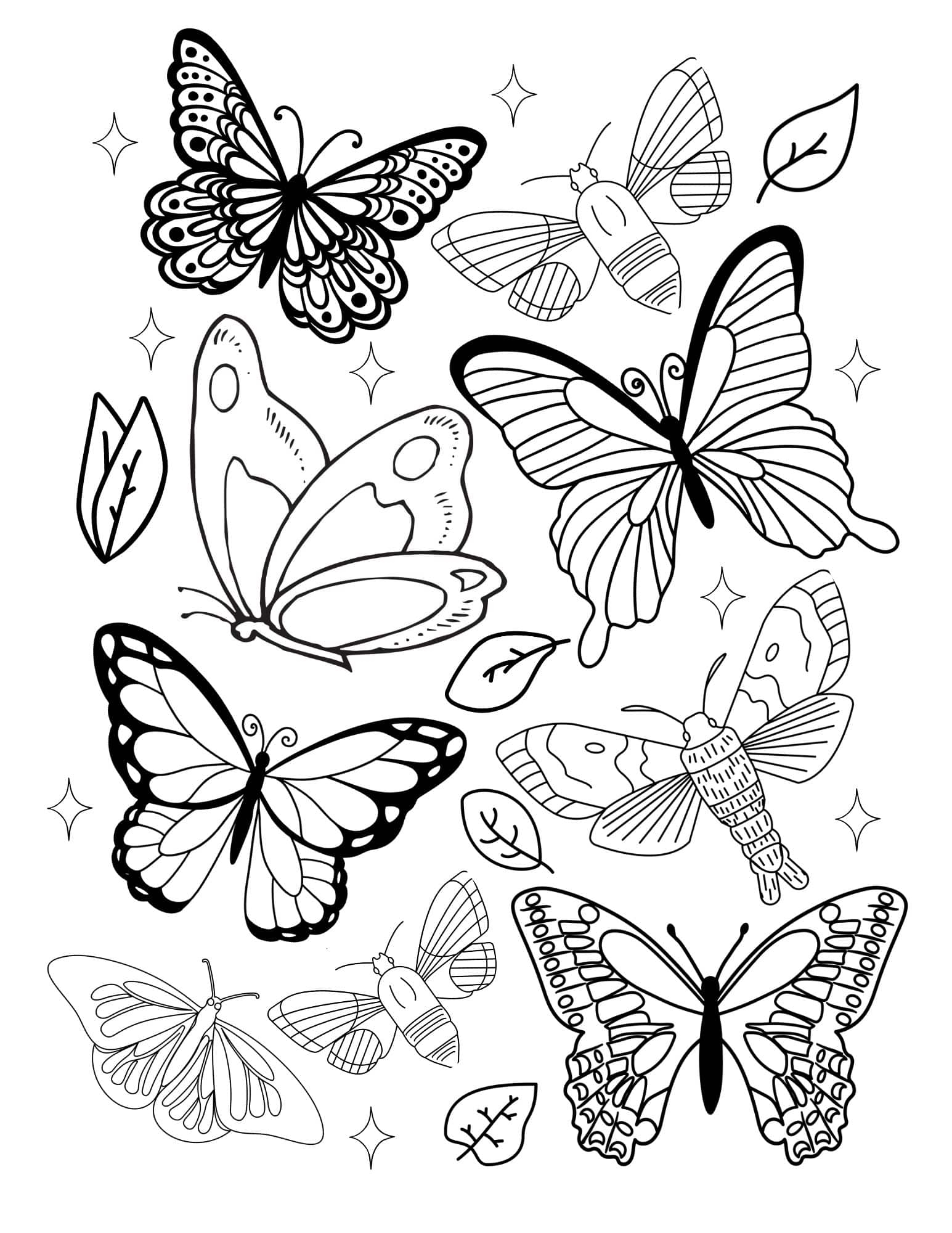 butterfly coloring printable