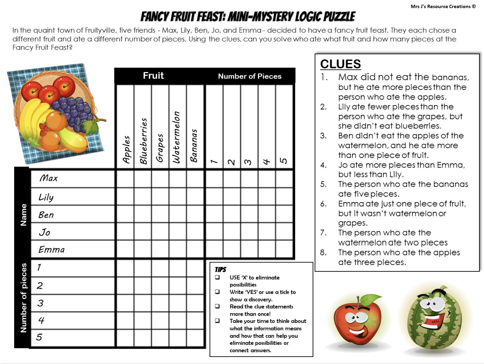 logic puzzles printable