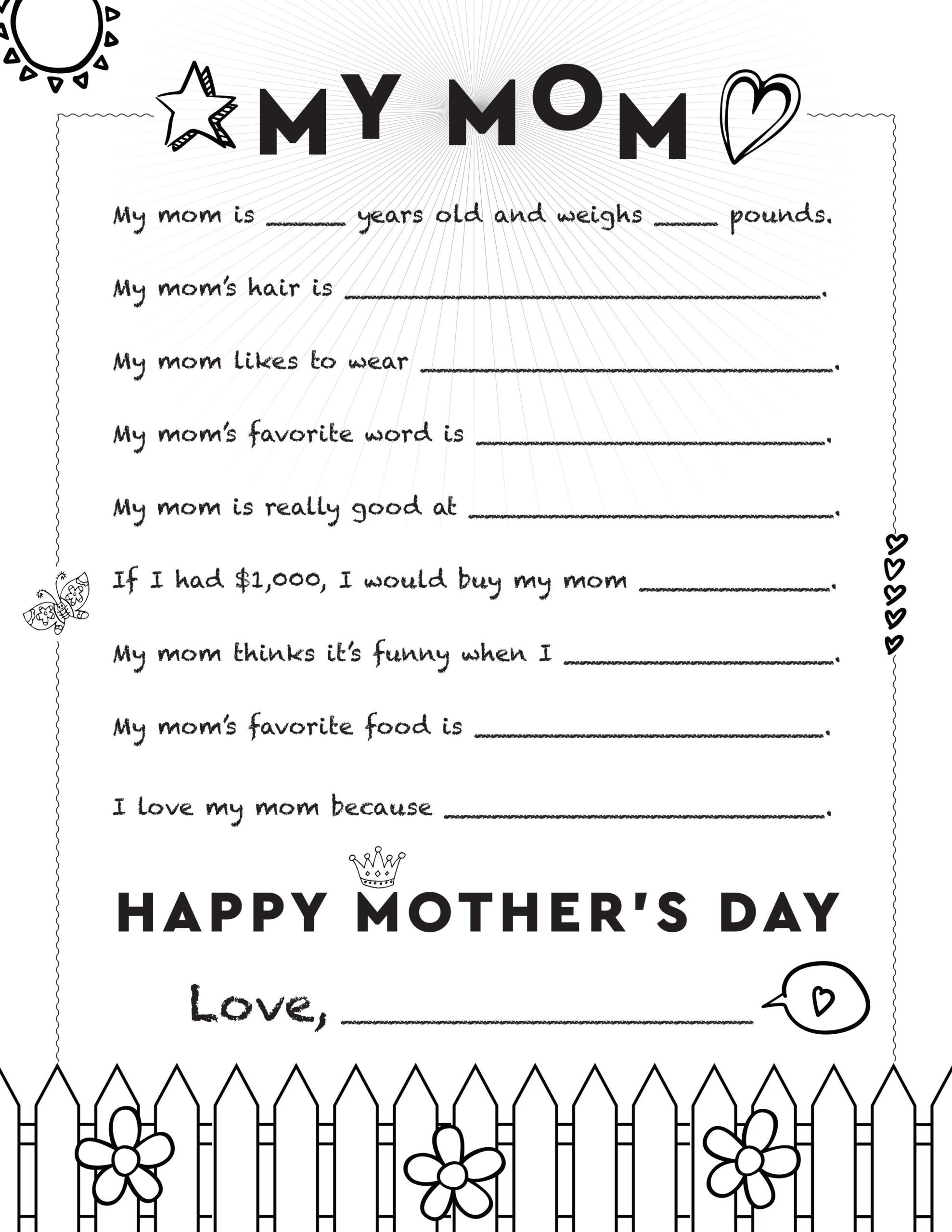 printable mother's day cards