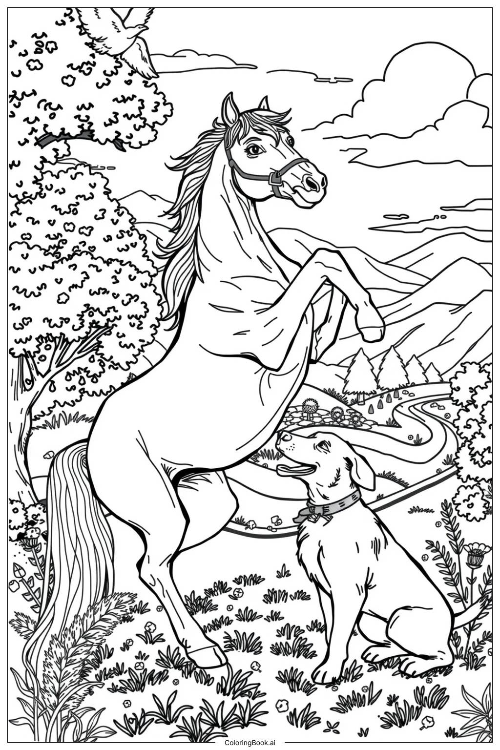 horse printable colouring pages