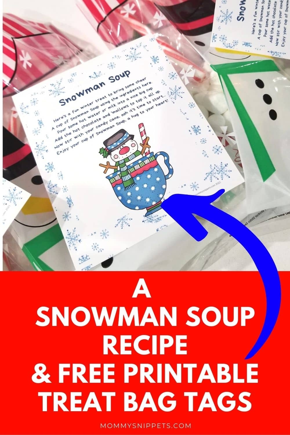 free printable snowman soup labels