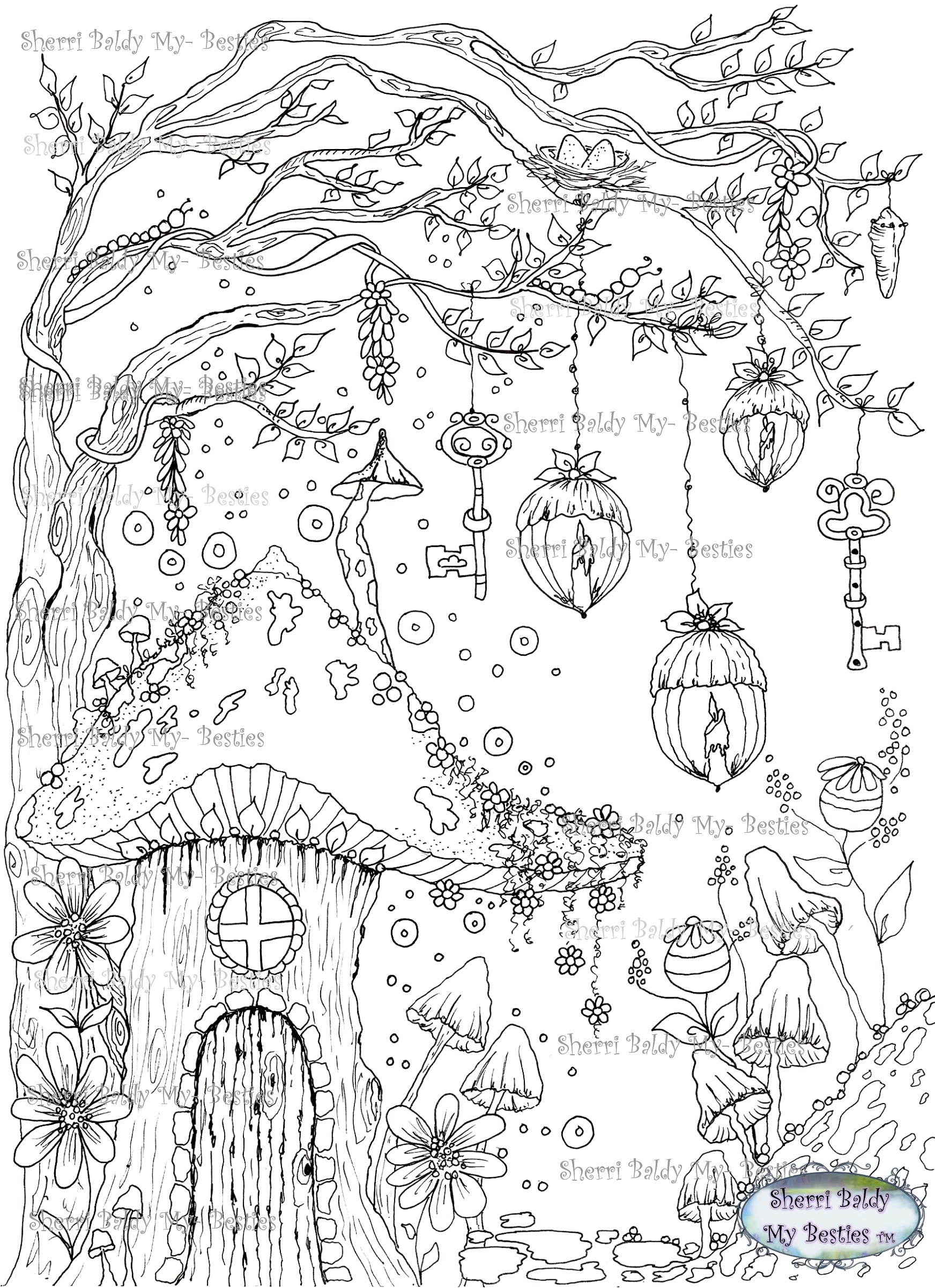 Instant Download My Besties MORE THEN A Digi NEW COLORING BOOK PRINTABLE PAGE That You Can Print Over And Over Again To Color Up Magical Place 1