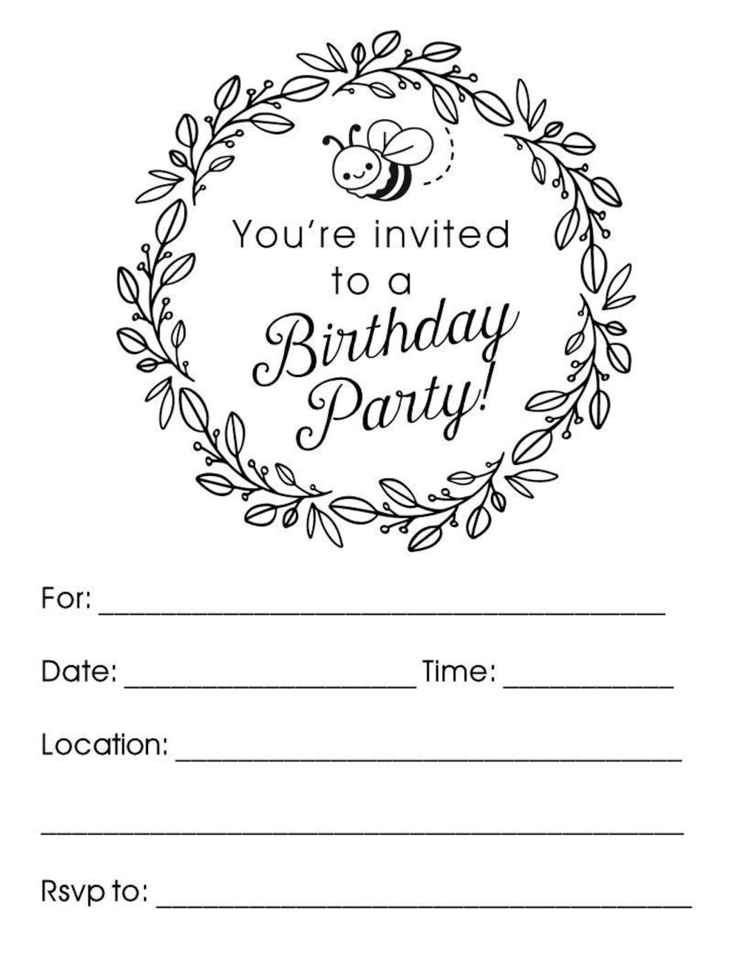 Printable Birthday Invitations