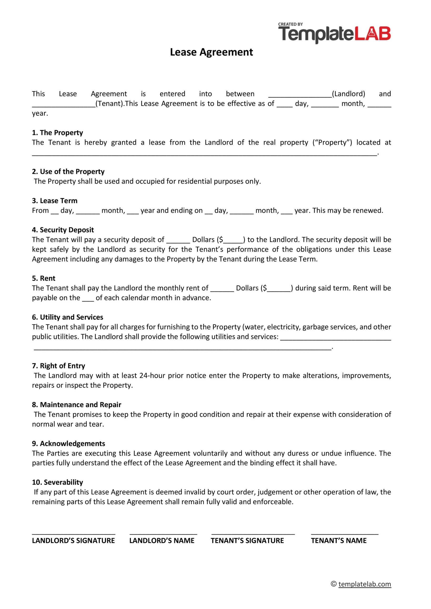 Invoice Book Free Rental Lease Agreement Forms Word PDF Legal Templates Real Estate