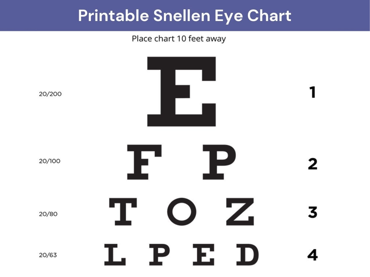 snellen chart printable