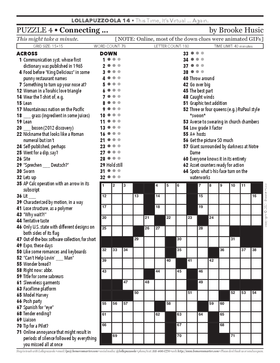 la times crossword puzzle printable