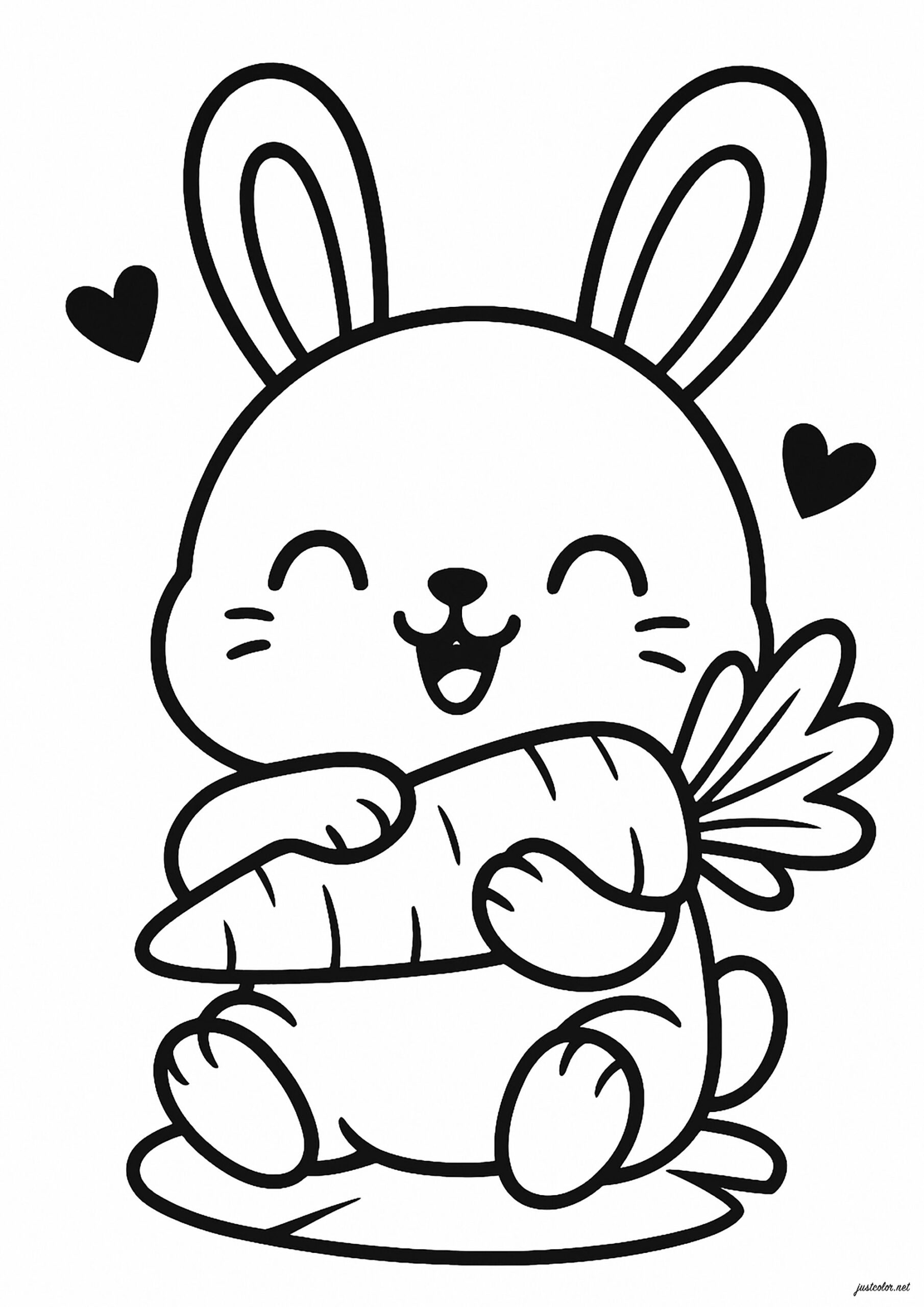 rabbit coloring pages printable