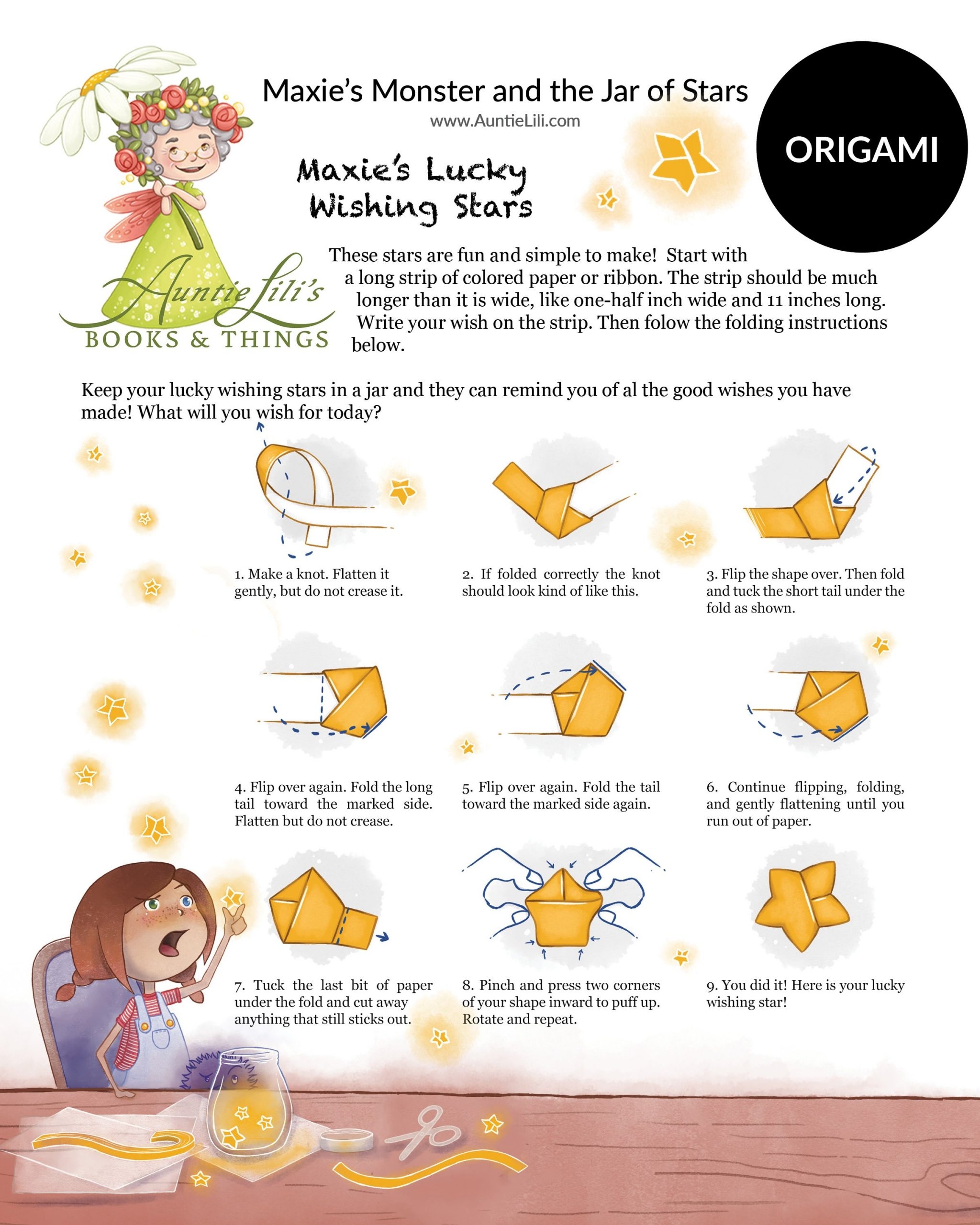 MAXIE S Origami Activity DOWNLOAD Auntie Lili s Books Things