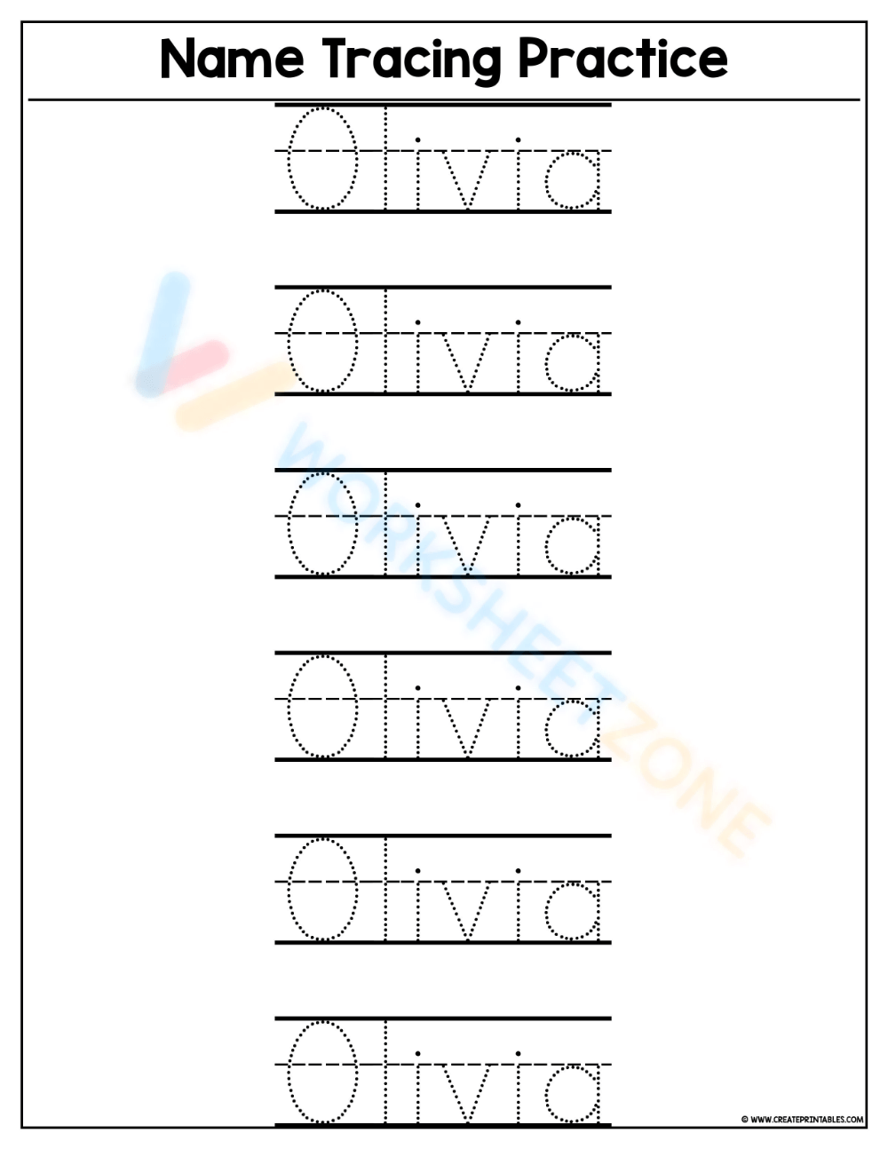 trace name printable