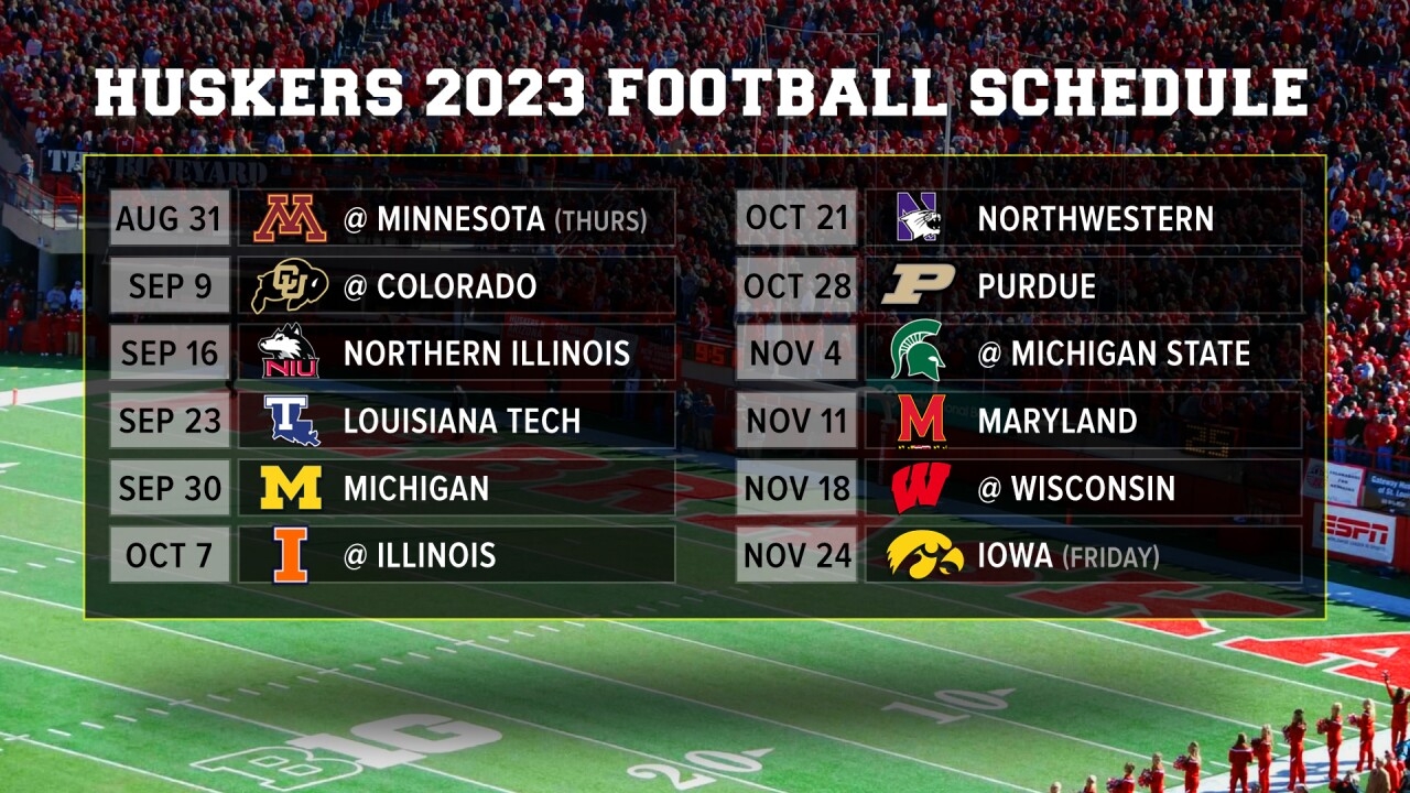 Nebraska Cornhusker Football Schedule 2024 Calendar Kirby Merrily