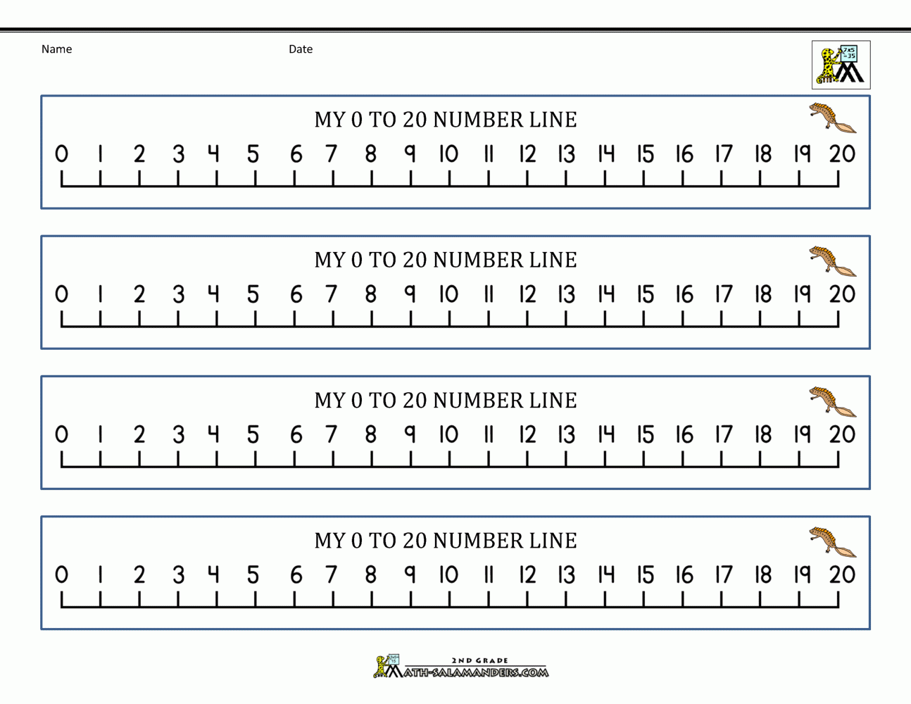 Number Line 0 To 20
