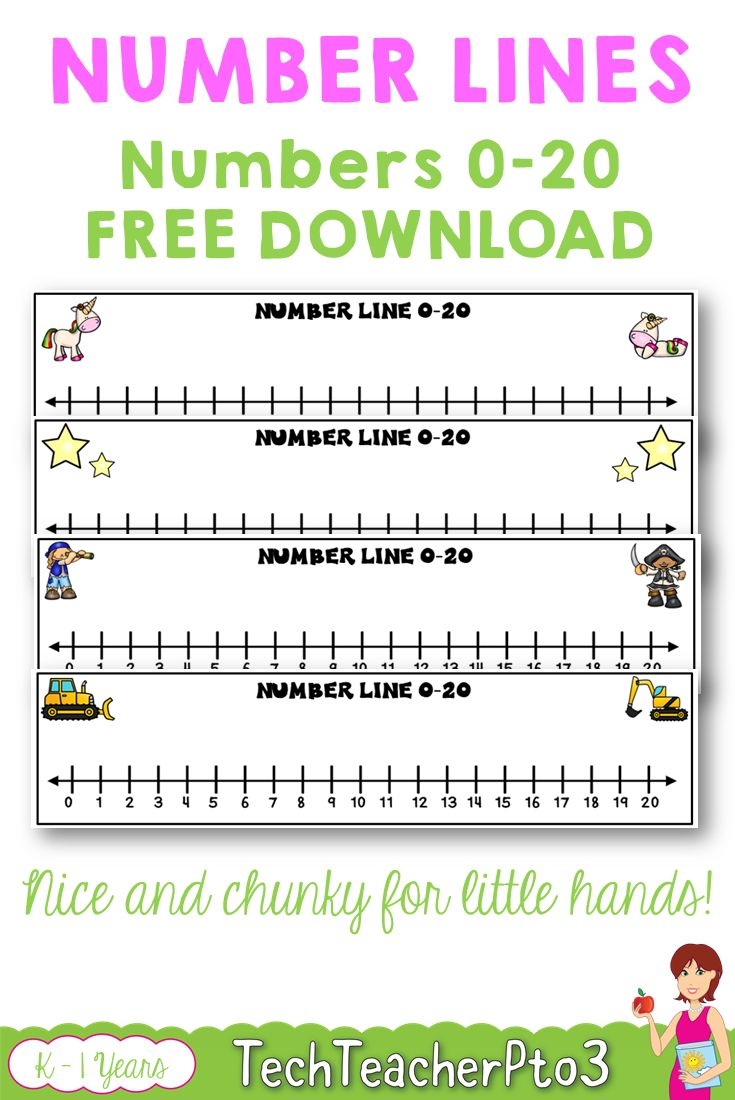Number Lines Worksheets And Printables 0 To 10 And 0 To 20