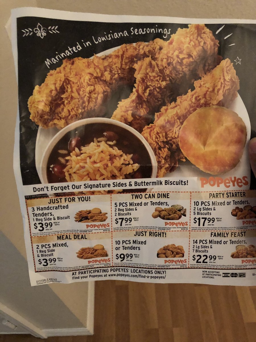 Popeyes Cheap Chicken Coupons