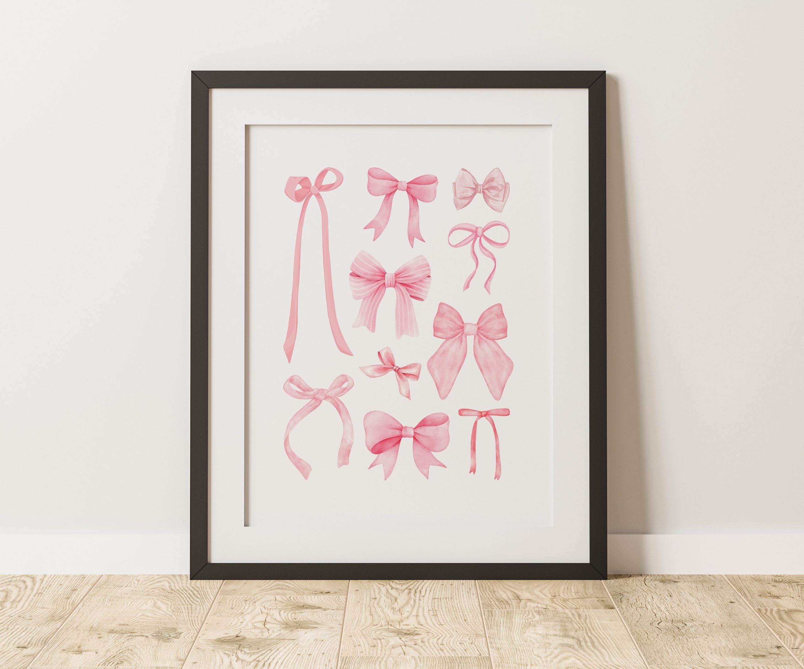 Preppy Pink Bows Printable Wall Art Kayla Makes