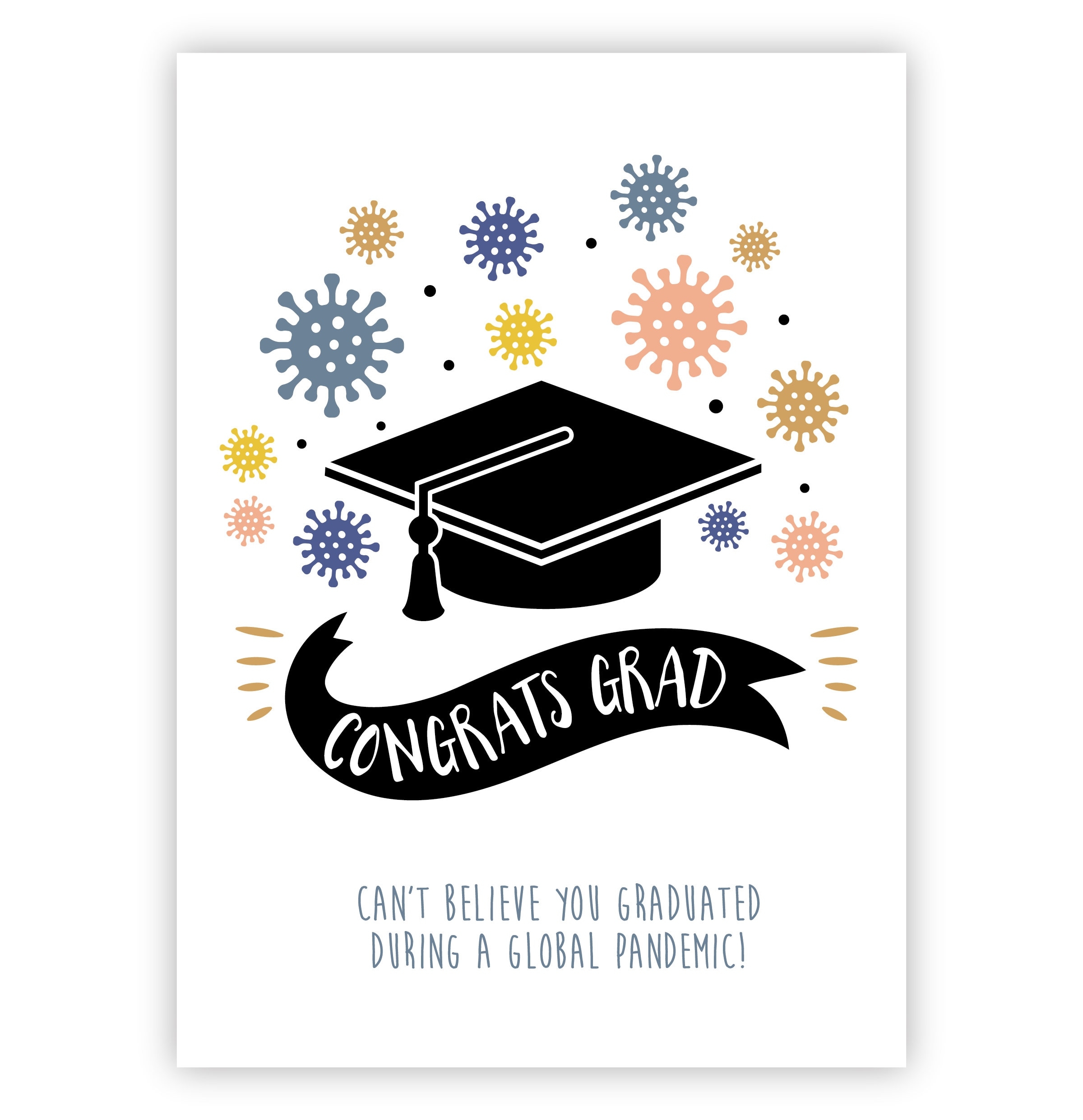 Printable Card Graduation Card Congrats Grad Card 2020 Grad Card Quarantine Card Congratulations Card Envelope JPG Etsy