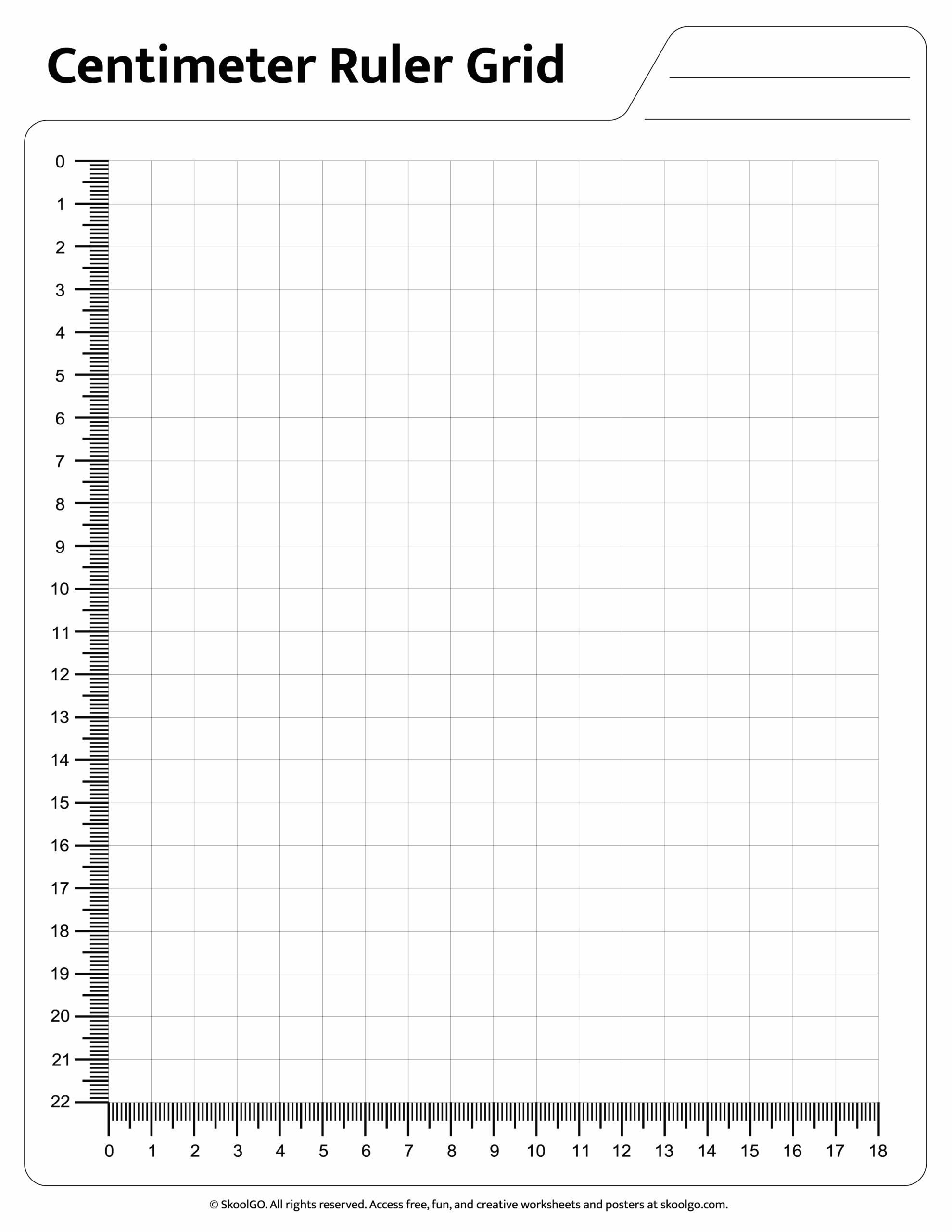 printable cm ruler