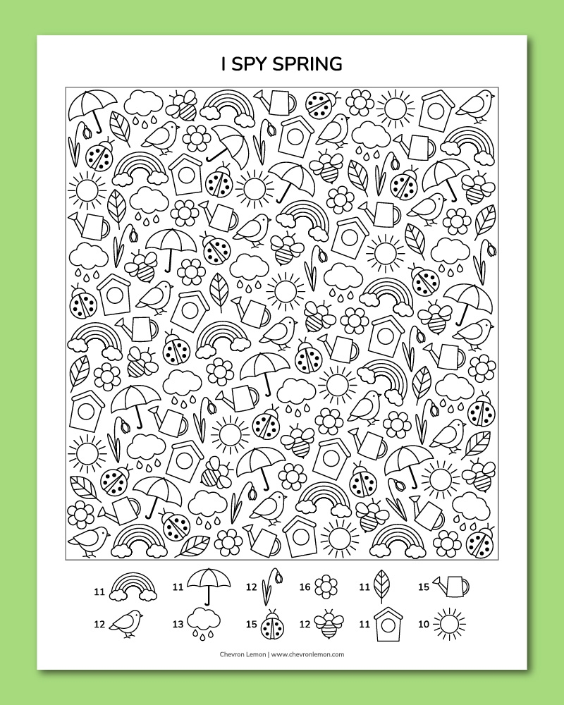 i spy printables