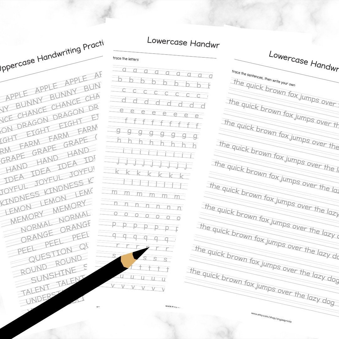 printable handwriting sheets
