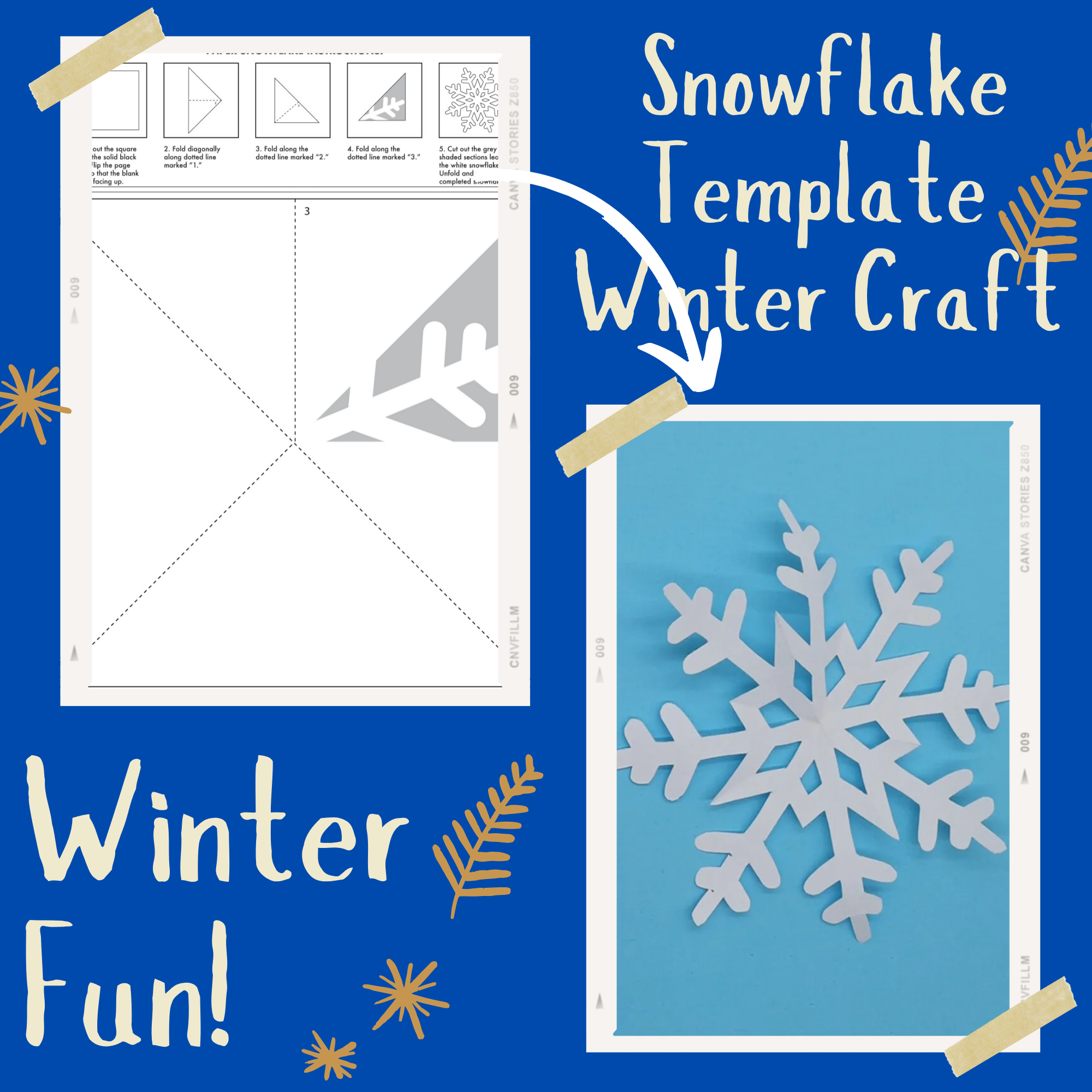 Printable Snowflake Template