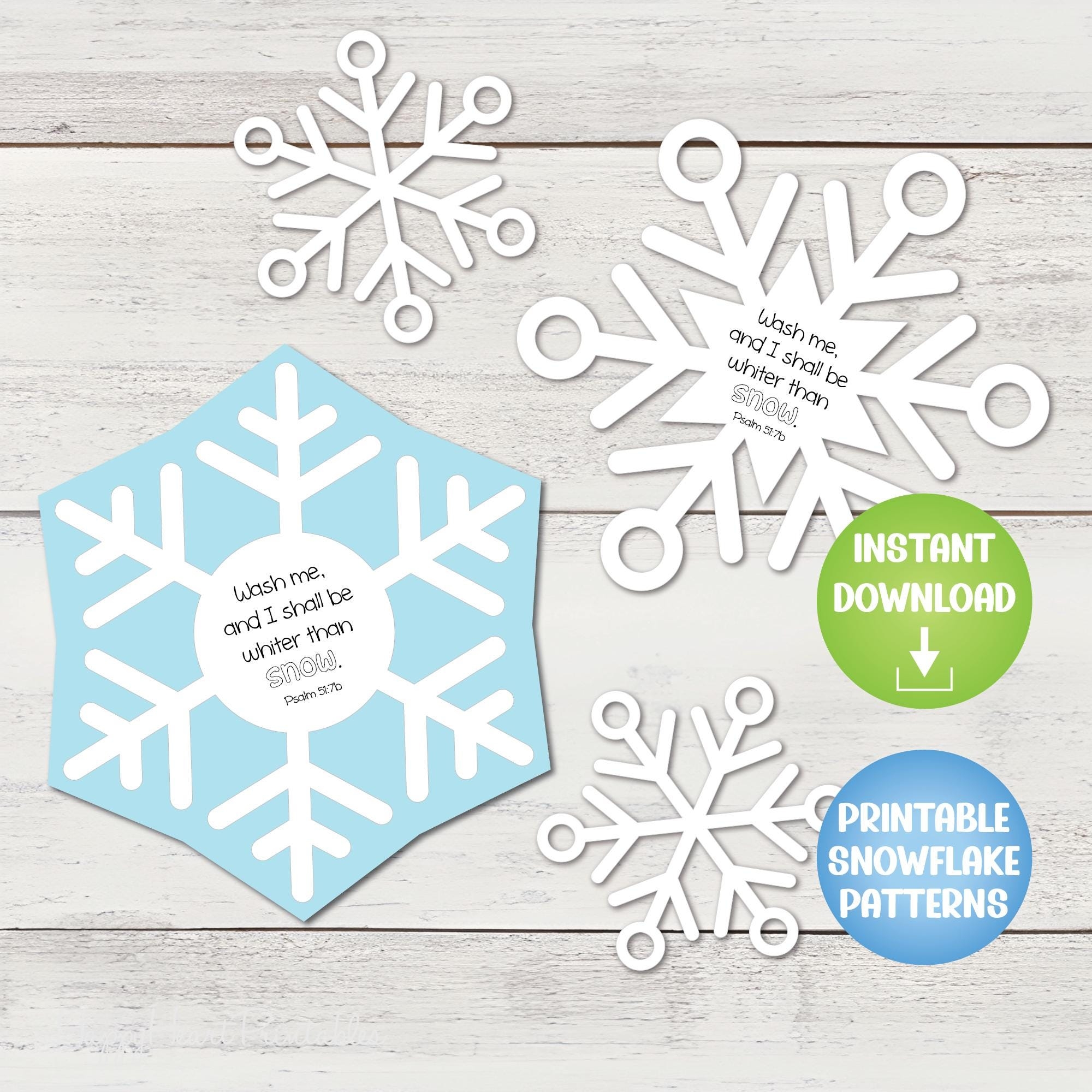 Printable Snowflake Patterns Whiter Than Snow Etsy