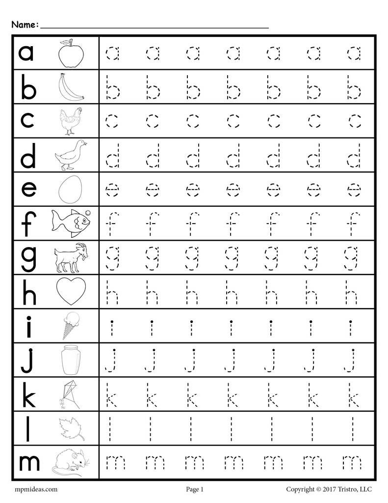 Printable Tracing Letters Printable Party Favors