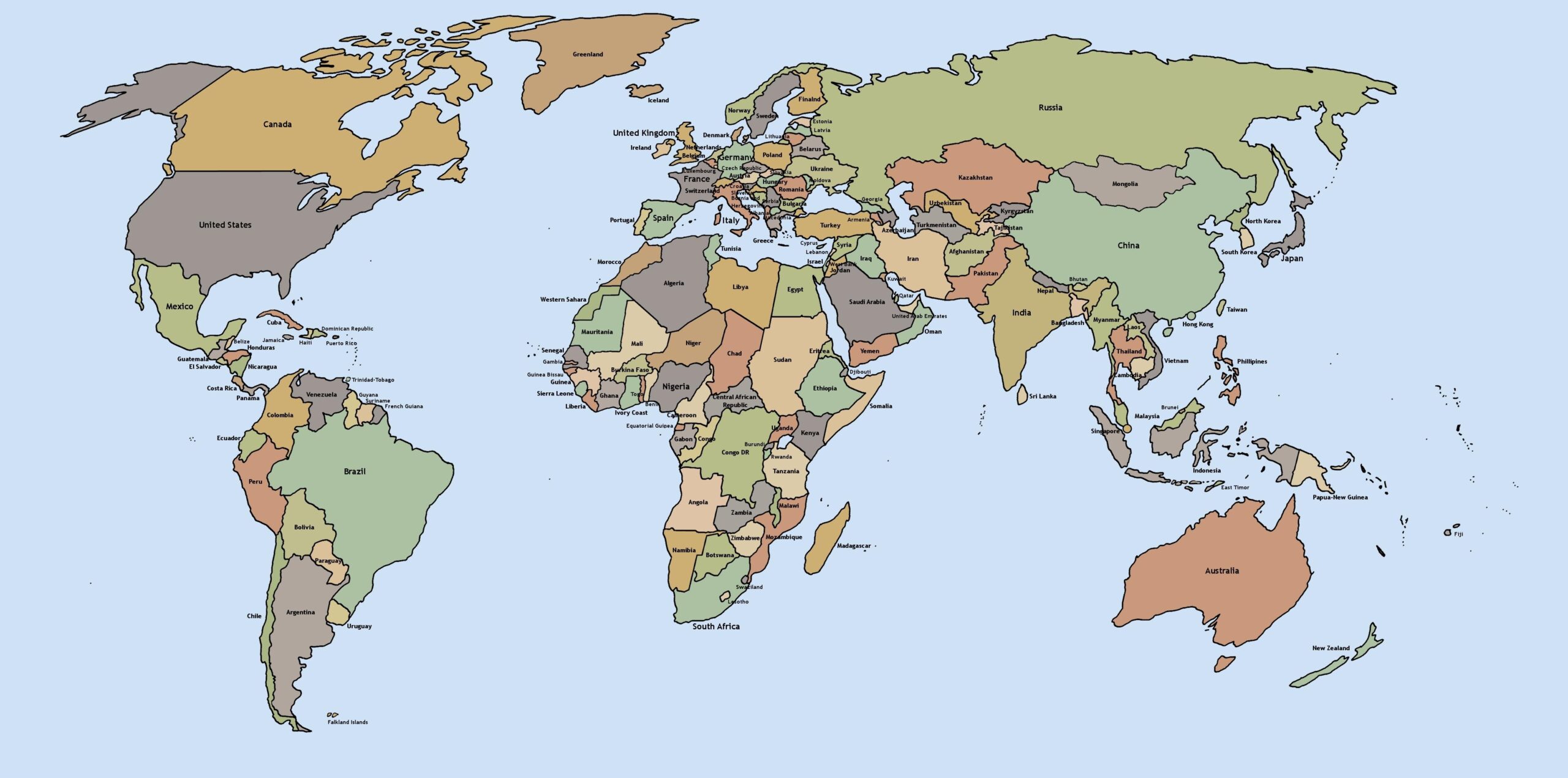 world map printable