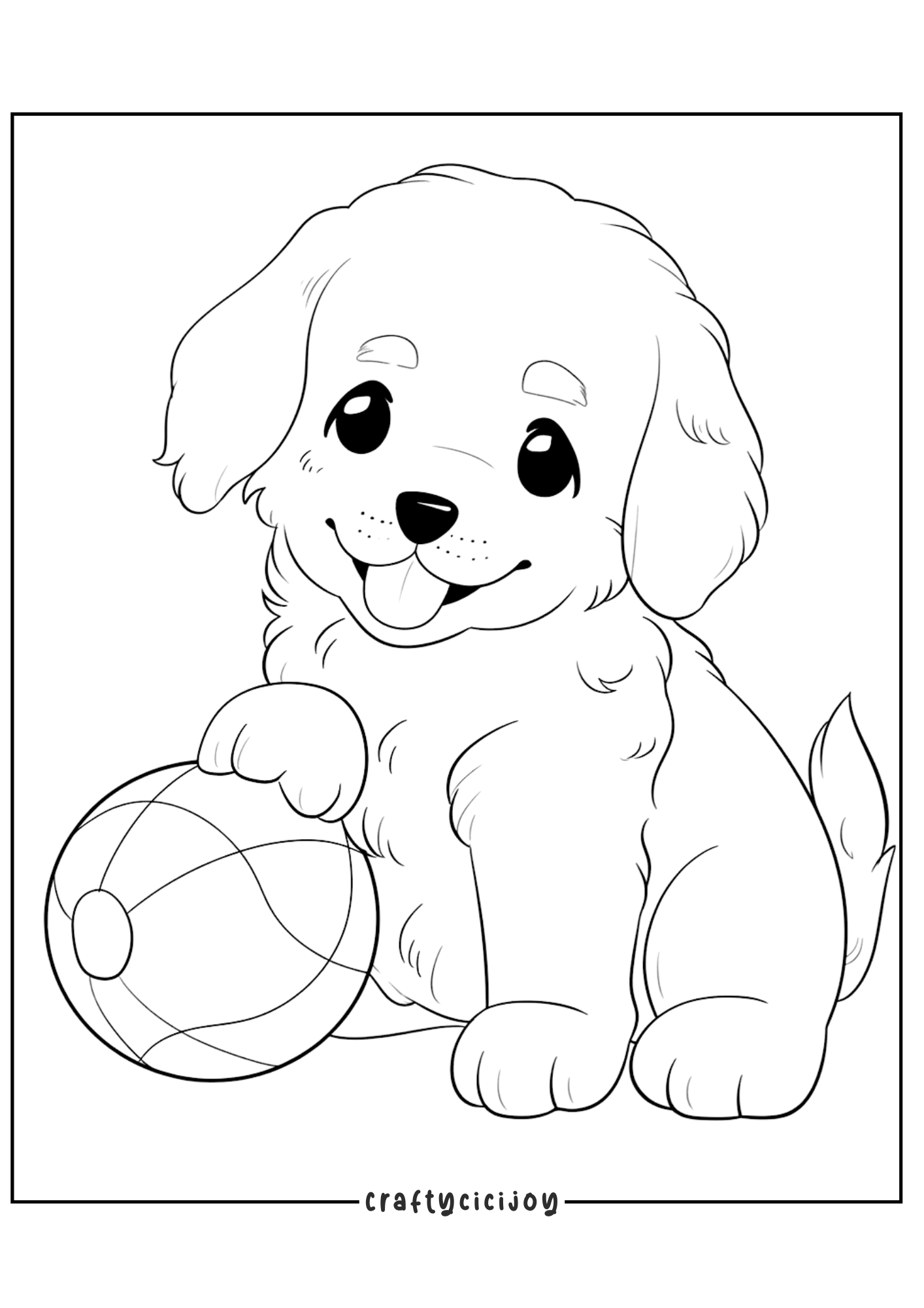 Puppy Coloring Pages 40 Free PDF Printables CraftyCiciJoy Coloring Pages