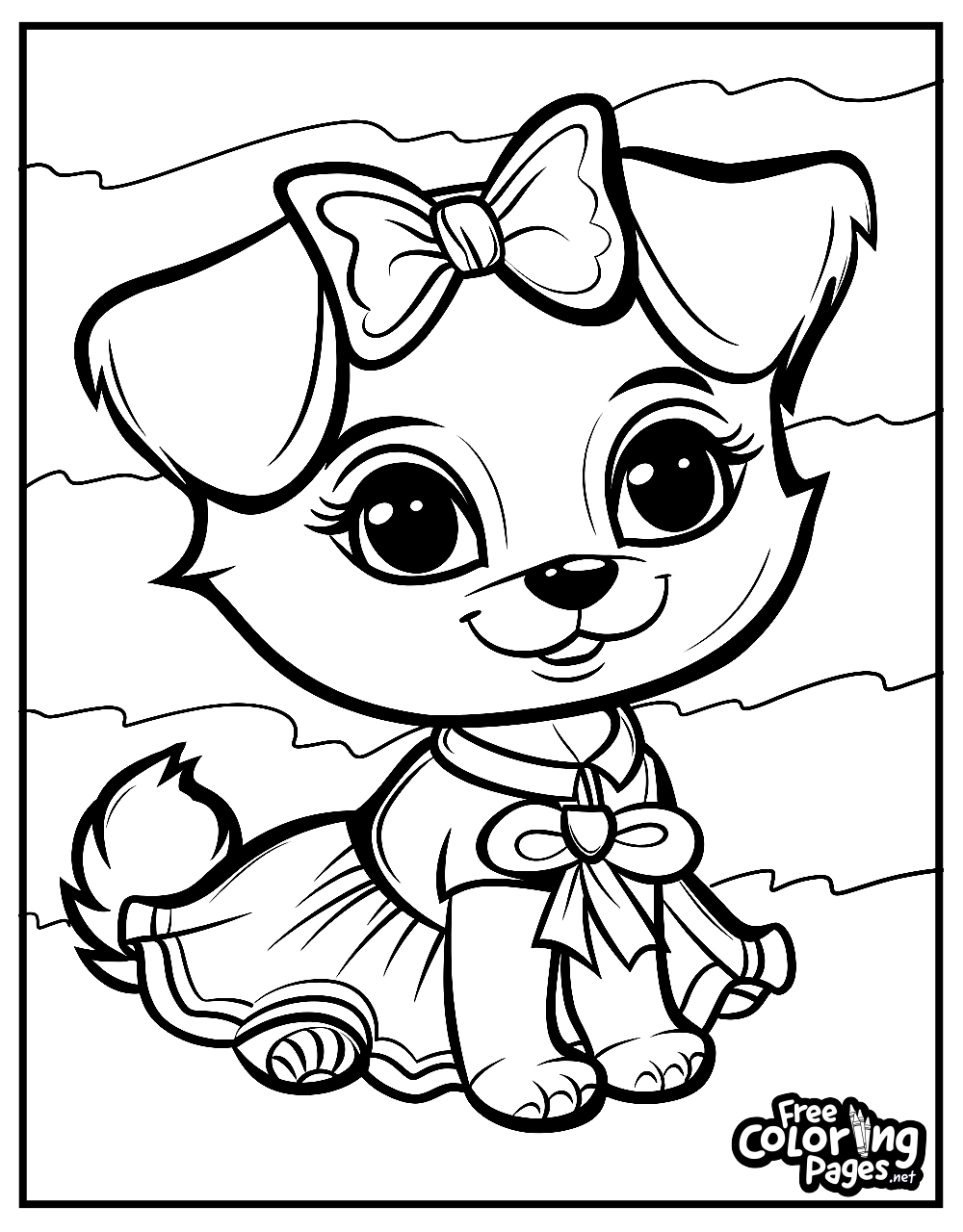 printable coloring pages puppy