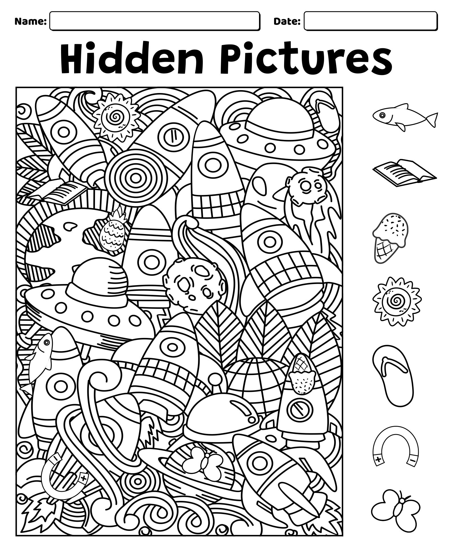 hidden pictures printables