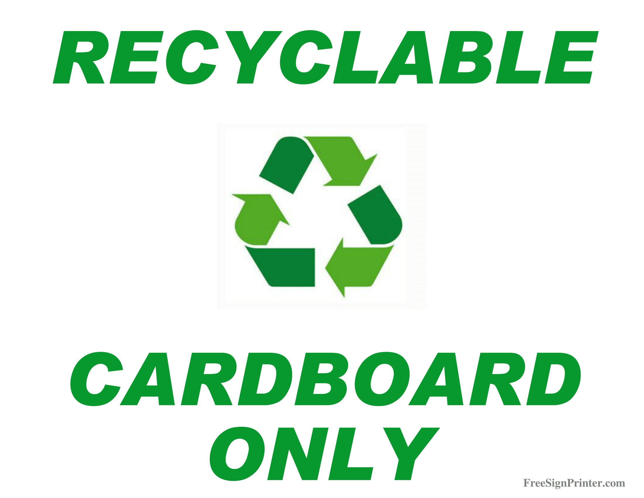 recycle sign printable