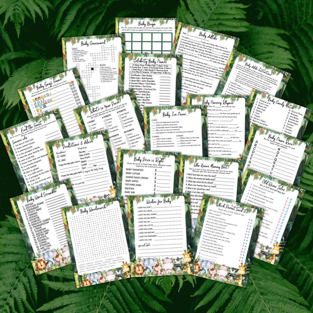 printable baby shower games