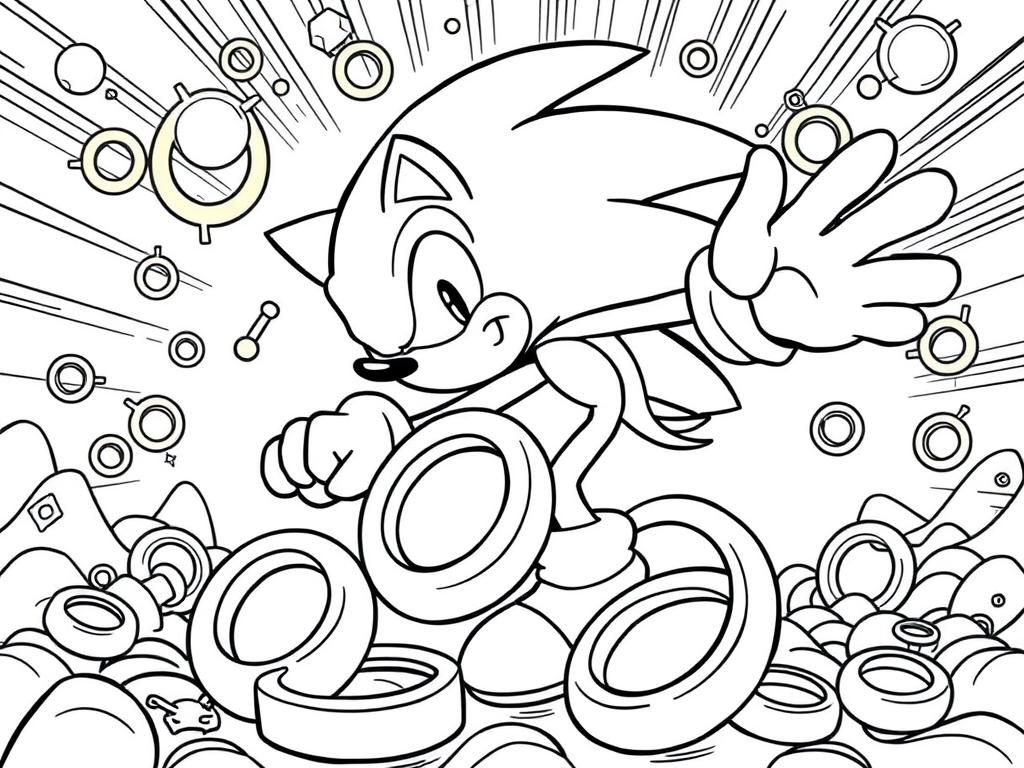 sonic colouring printable