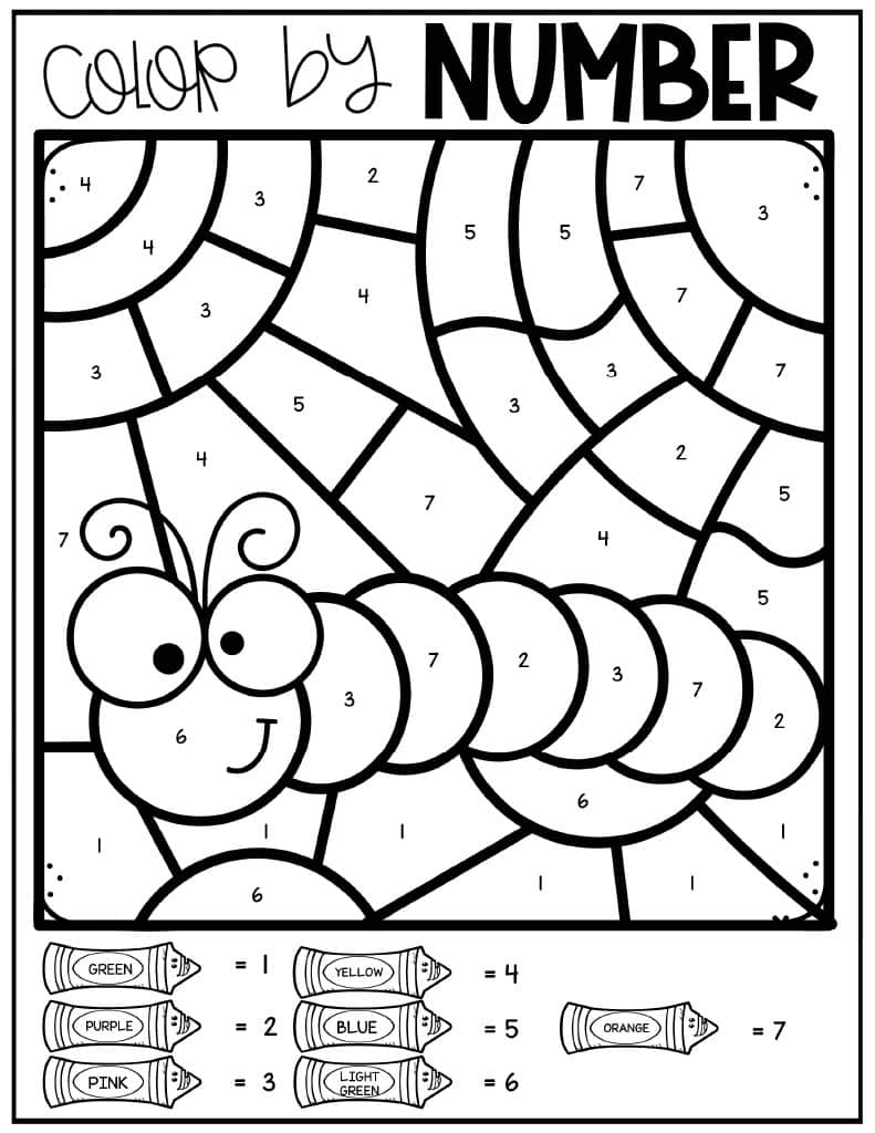 color by number free printable