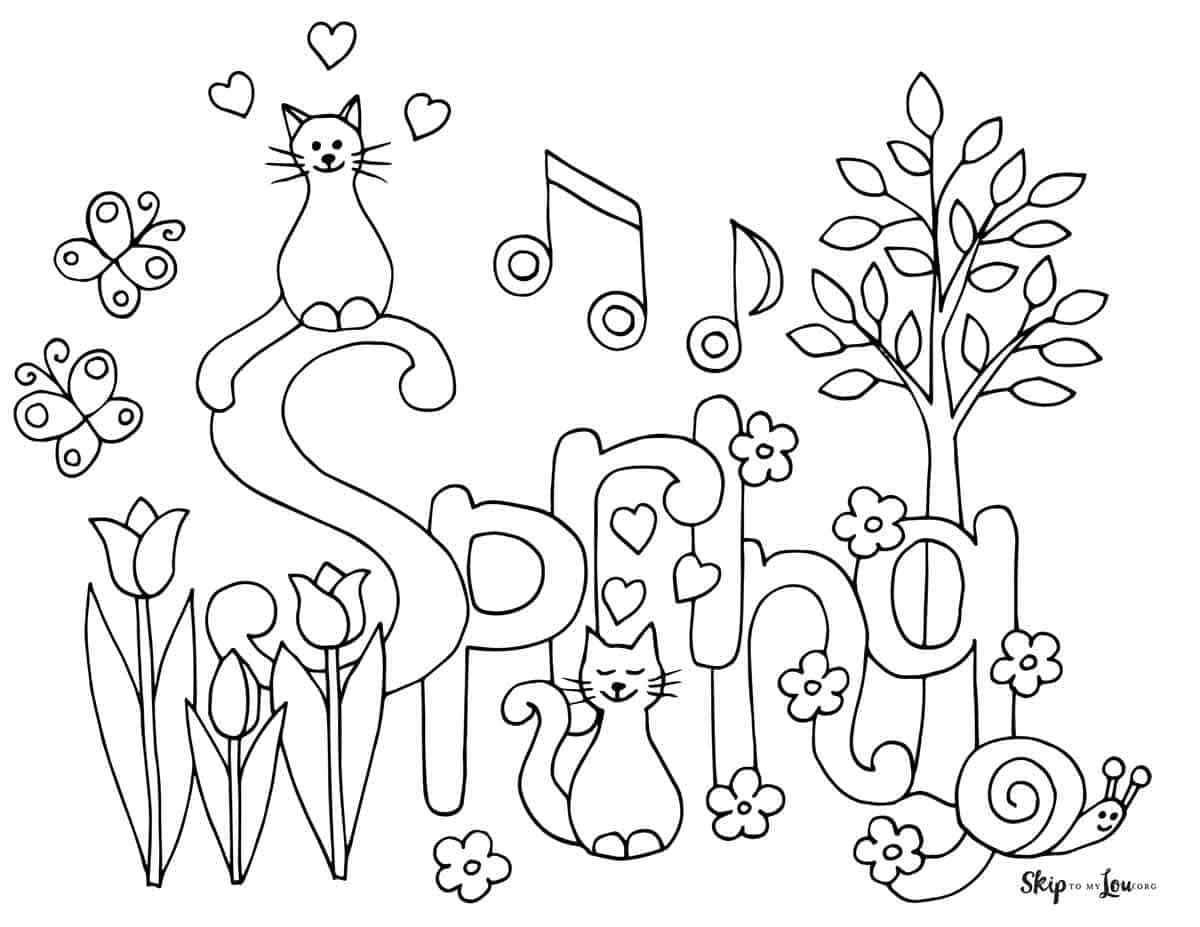 printable spring coloring pages