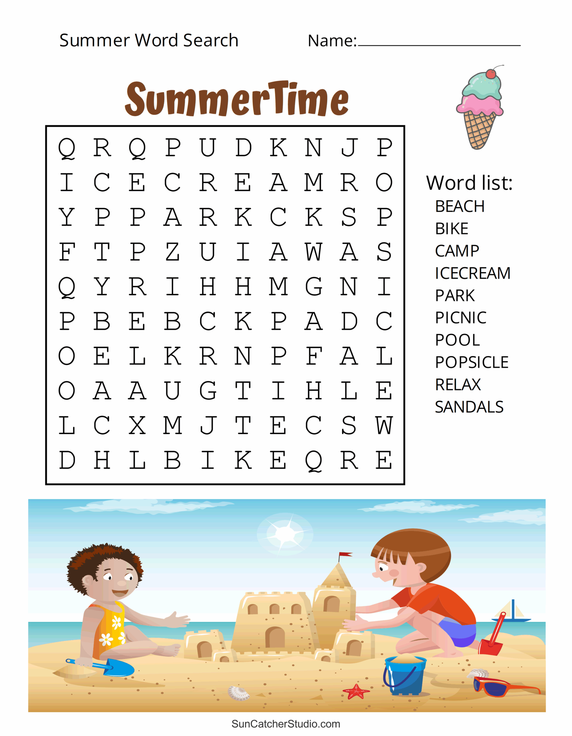 printable word finds
