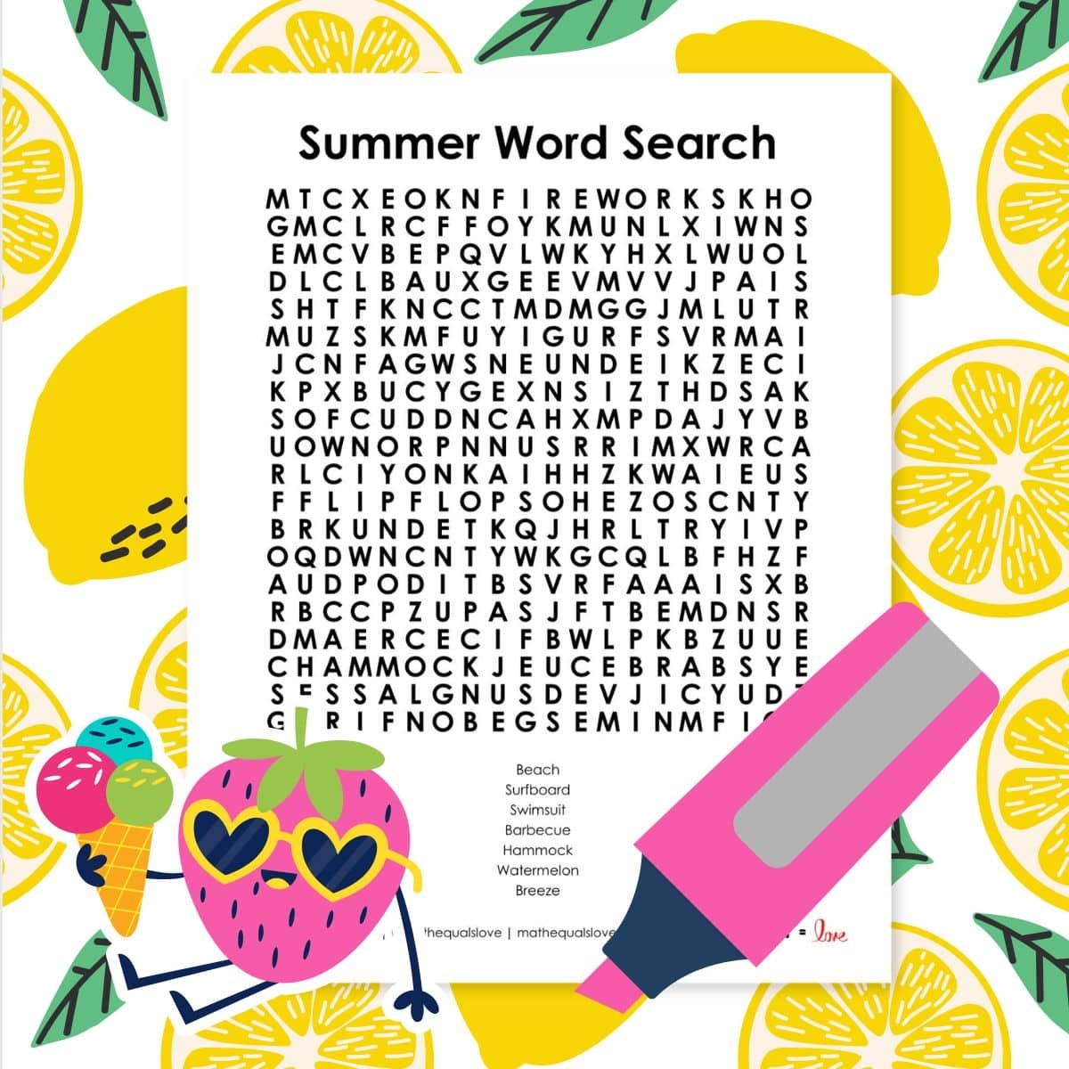 free word search printables