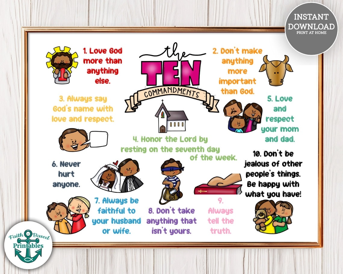 ten commandments printable